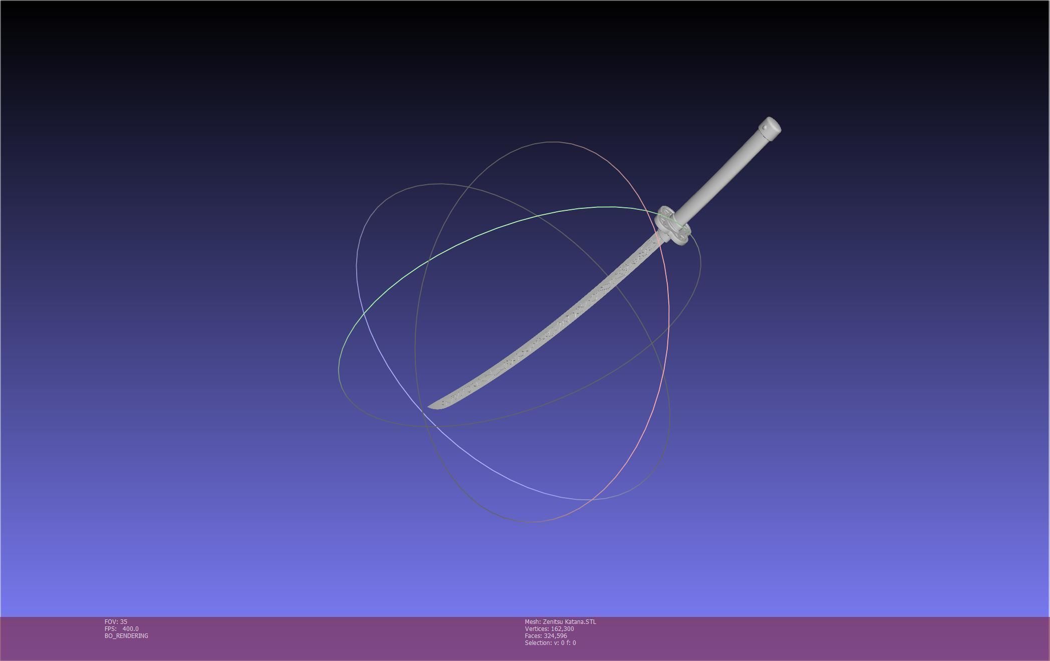 Demon Slayer Zenitsu Katana Printable Model 3D print model_57