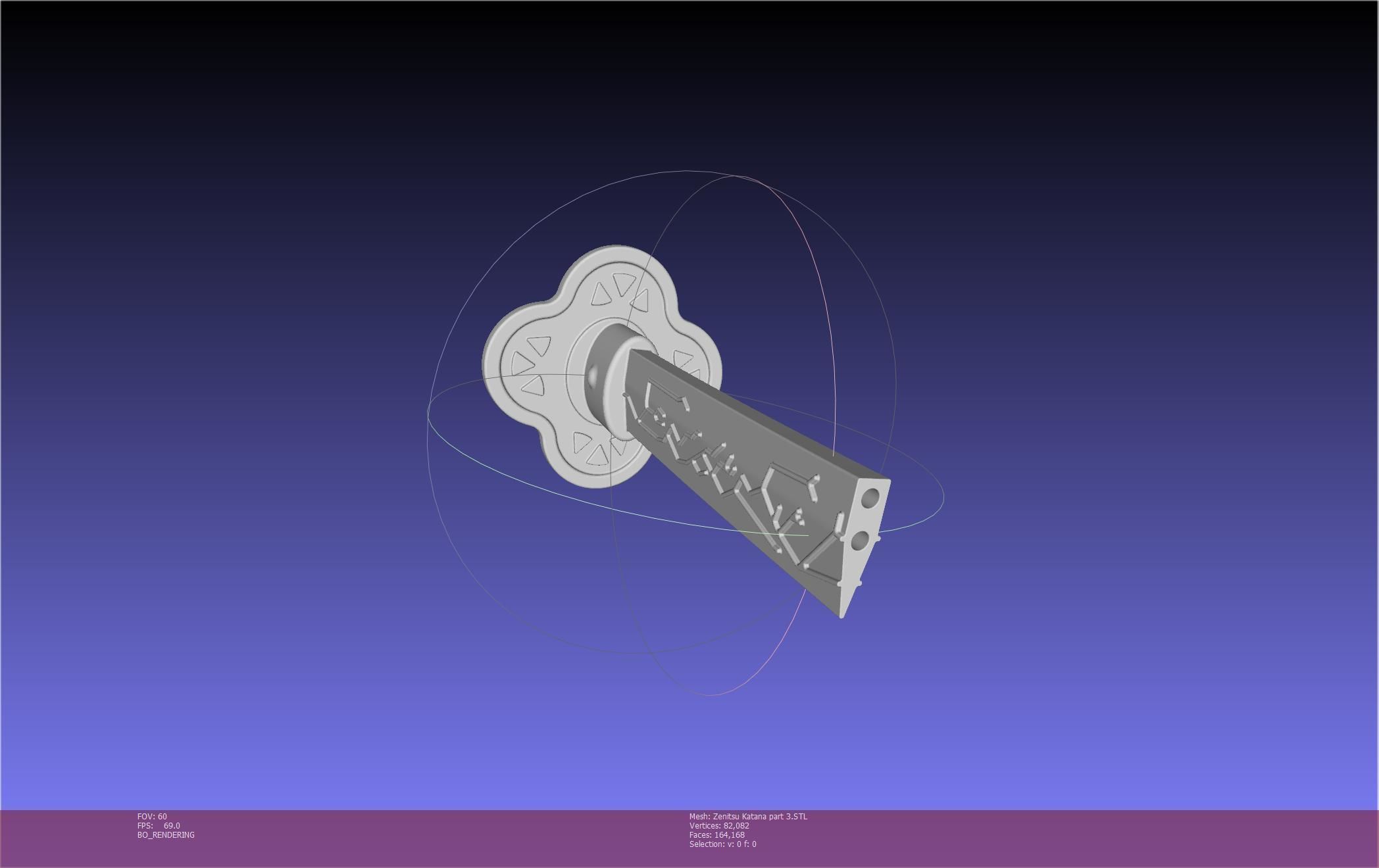 Demon Slayer Zenitsu Katana Printable Model 3D print model_81
