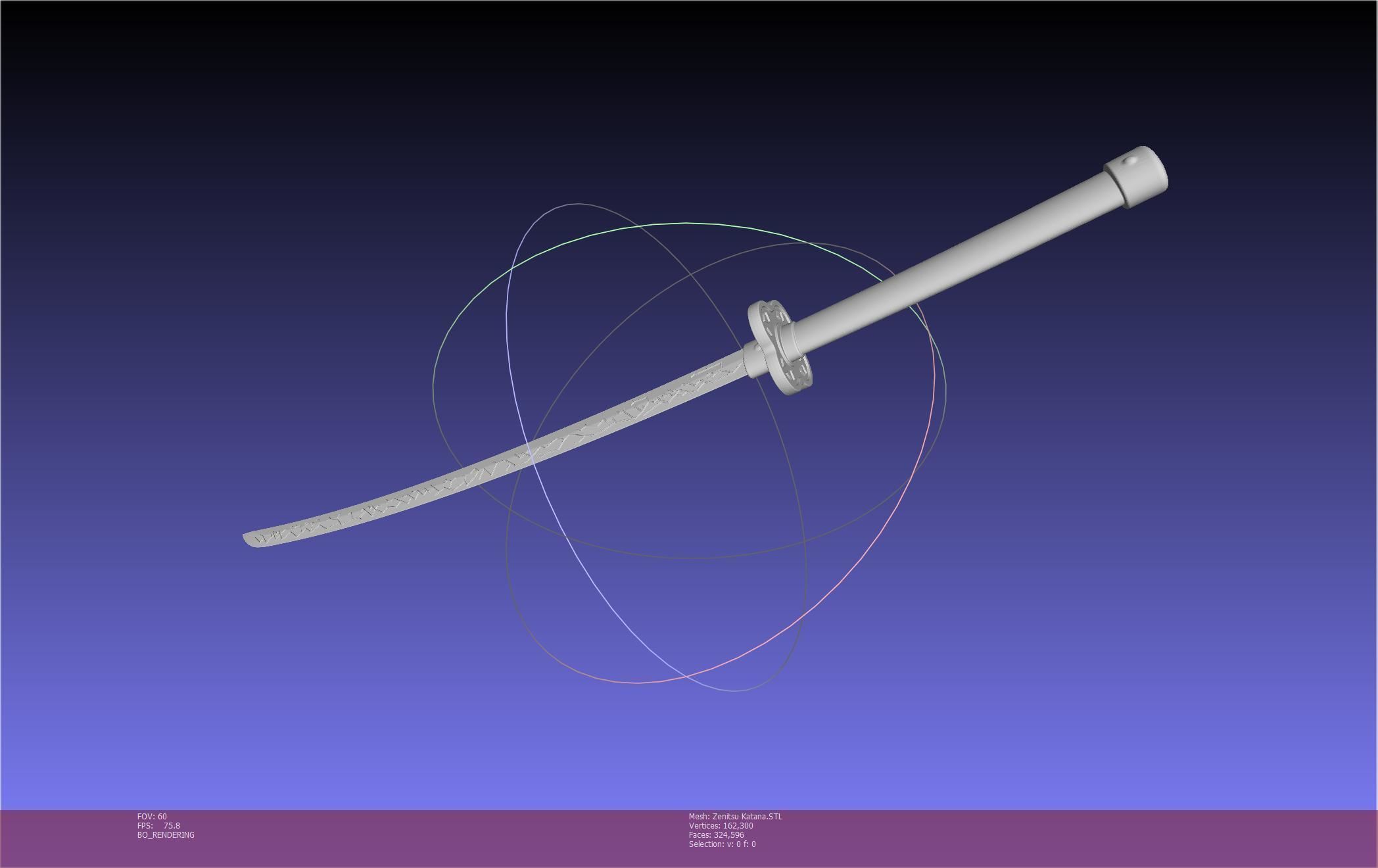 Demon Slayer Zenitsu Katana Printable Model 3D print model_19