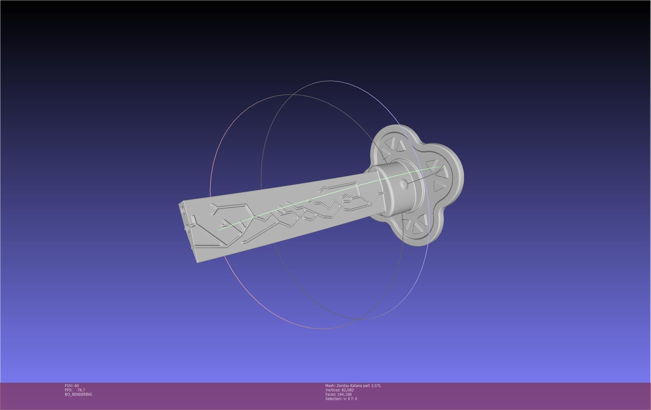 Demon Slayer Zenitsu Katana Printable Model 3D print model_90