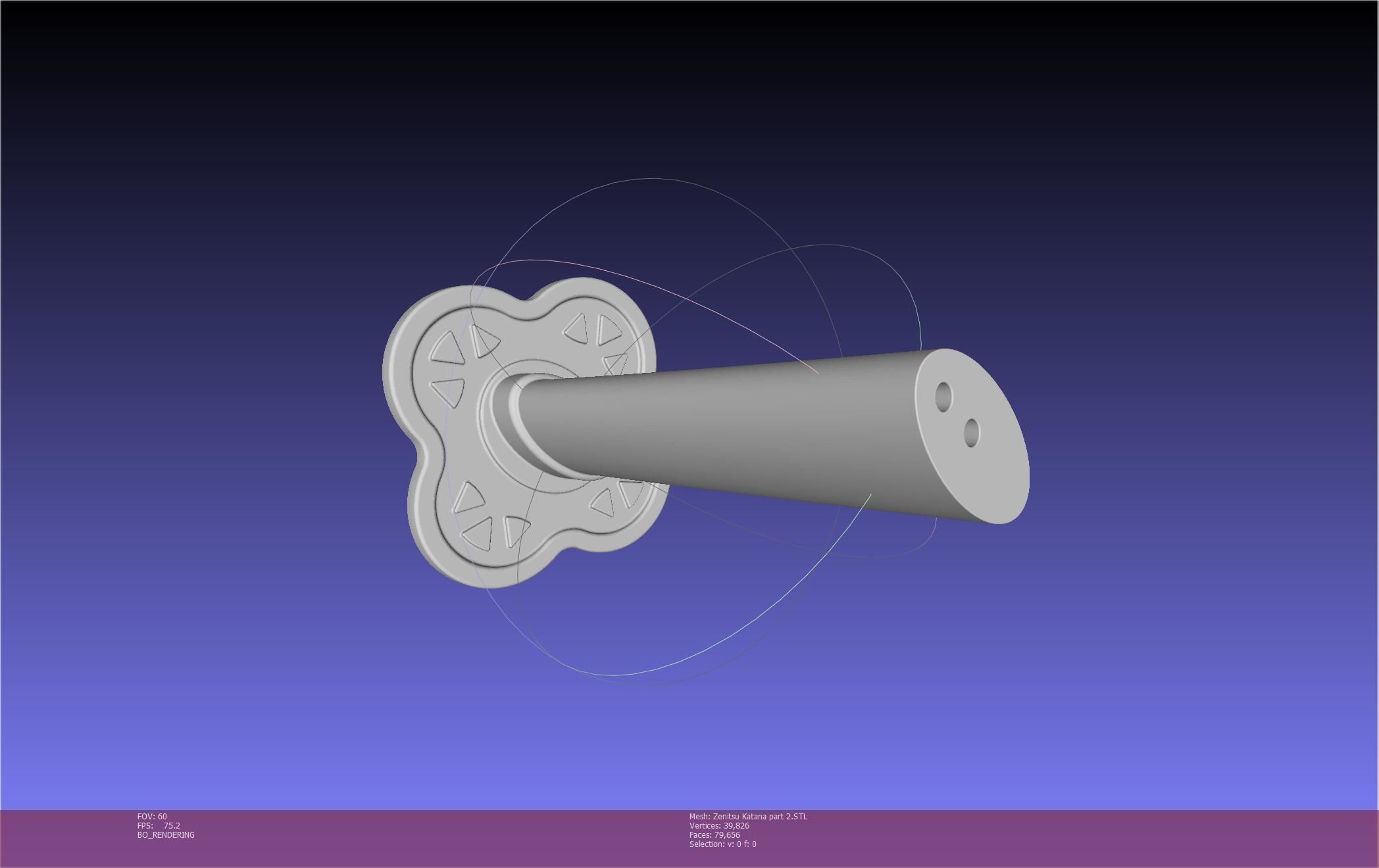 Demon Slayer Zenitsu Katana Printable Model 3D print model_71