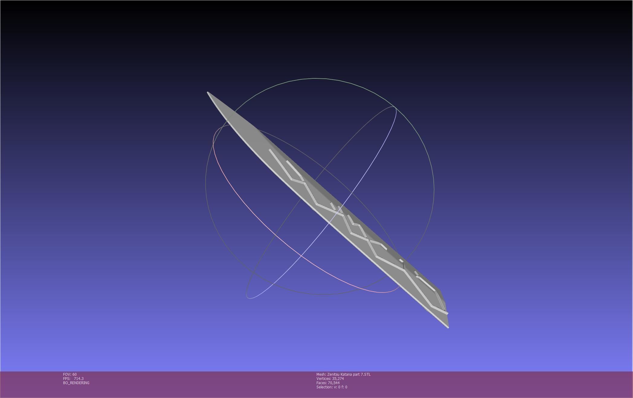 Demon Slayer Zenitsu Katana Printable Model 3D print model_134