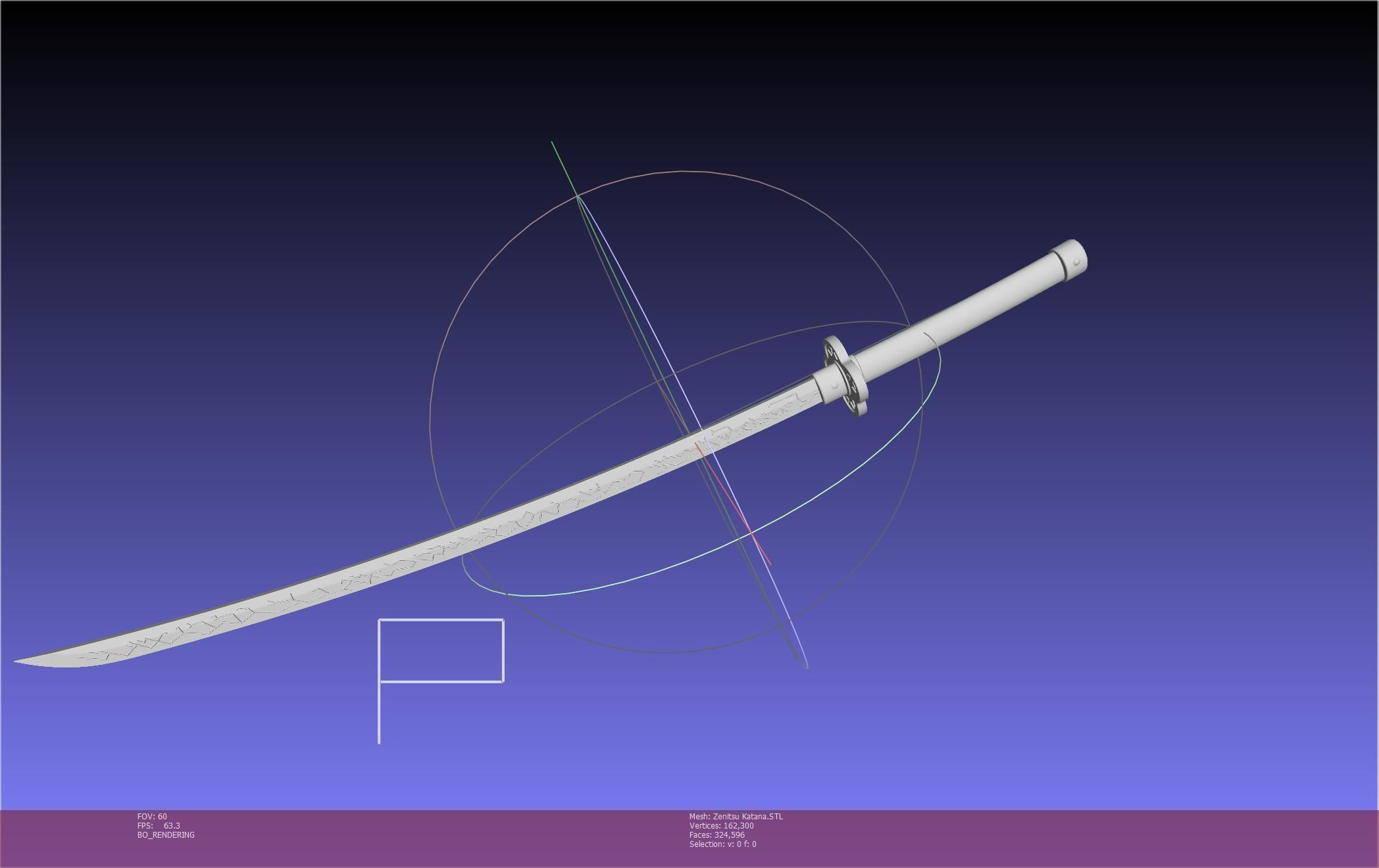 Demon Slayer Zenitsu Katana Printable Model 3D print model_14