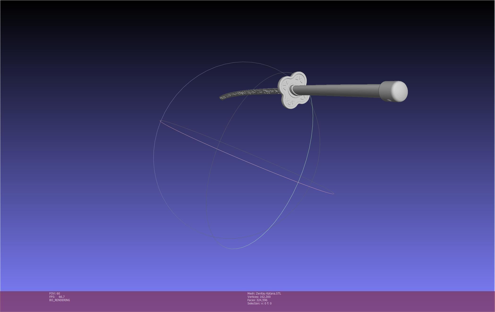 Demon Slayer Zenitsu Katana Printable Model 3D print model_29