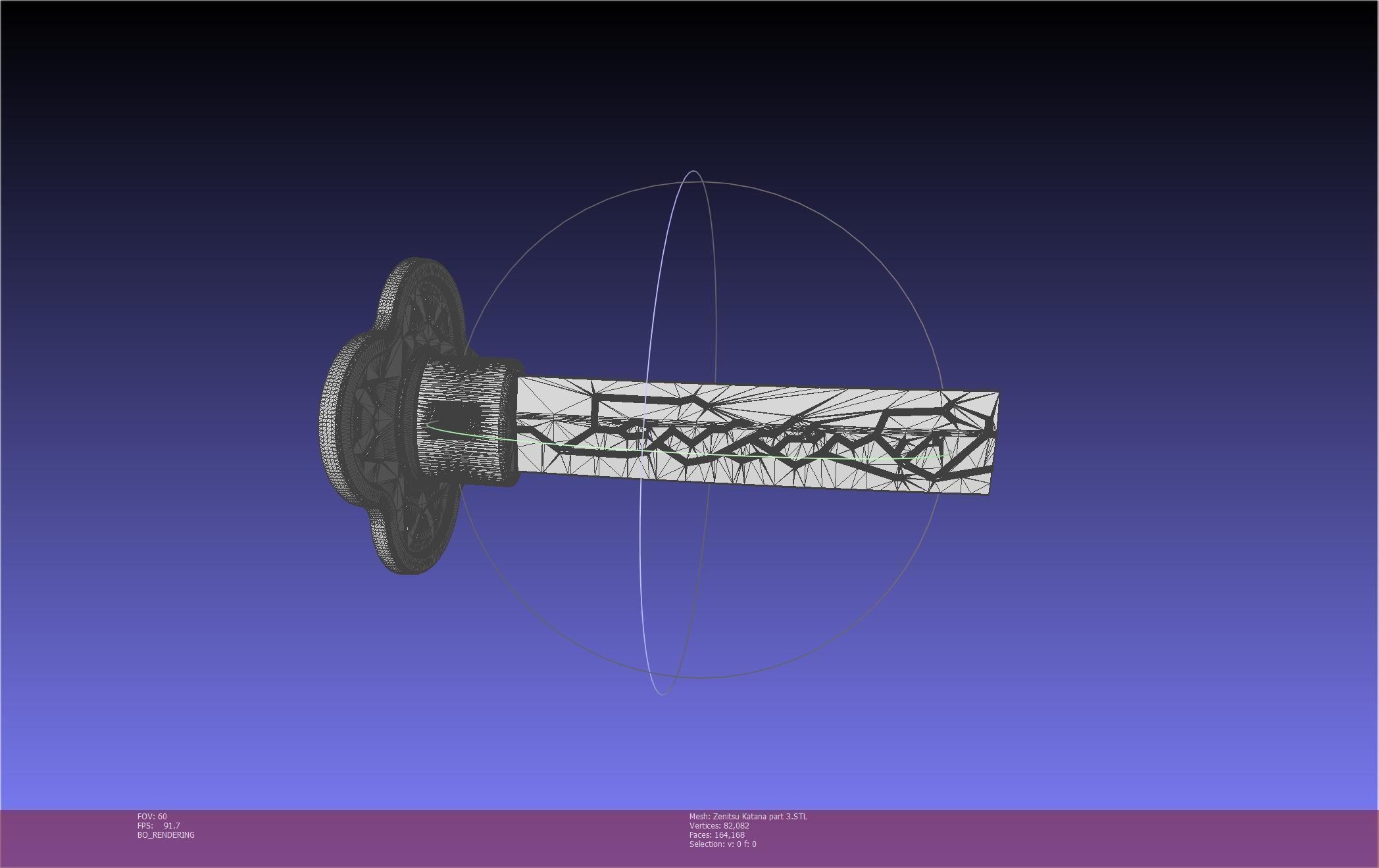 Demon Slayer Zenitsu Katana Printable Model 3D print model_95
