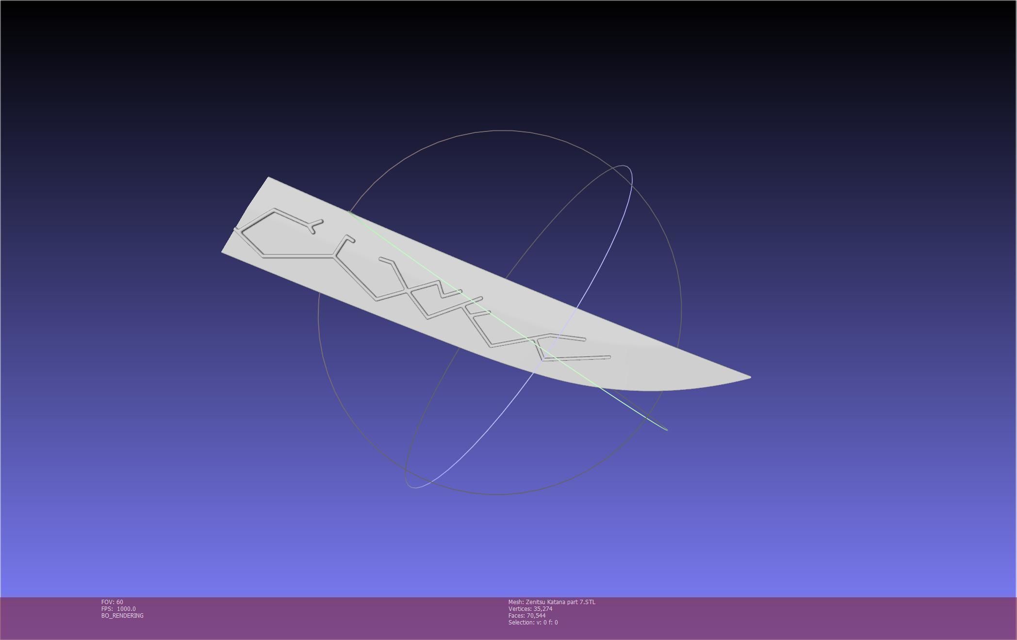 Demon Slayer Zenitsu Katana Printable Model 3D print model_136