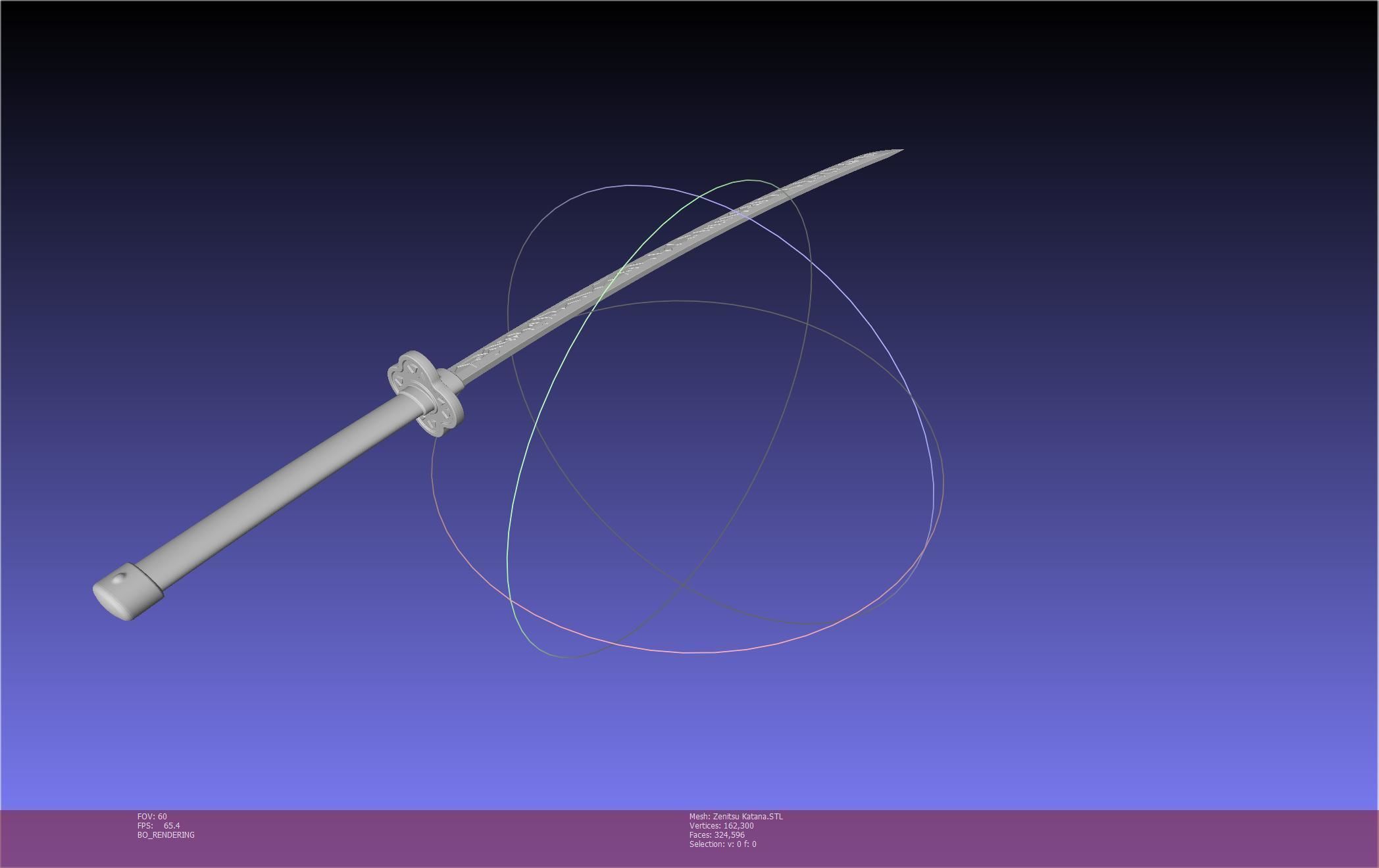 Demon Slayer Zenitsu Katana Printable Model 3D print model_26