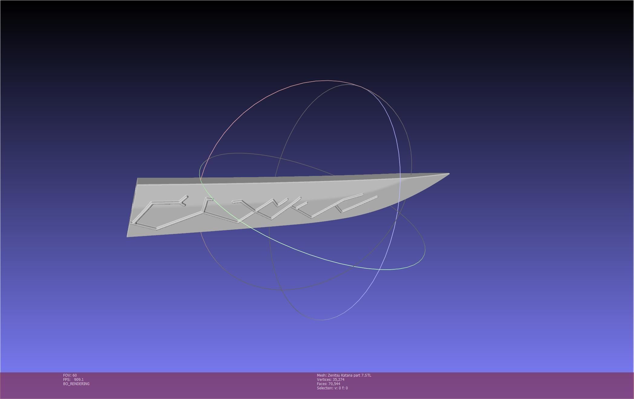 Demon Slayer Zenitsu Katana Printable Model 3D print model_129