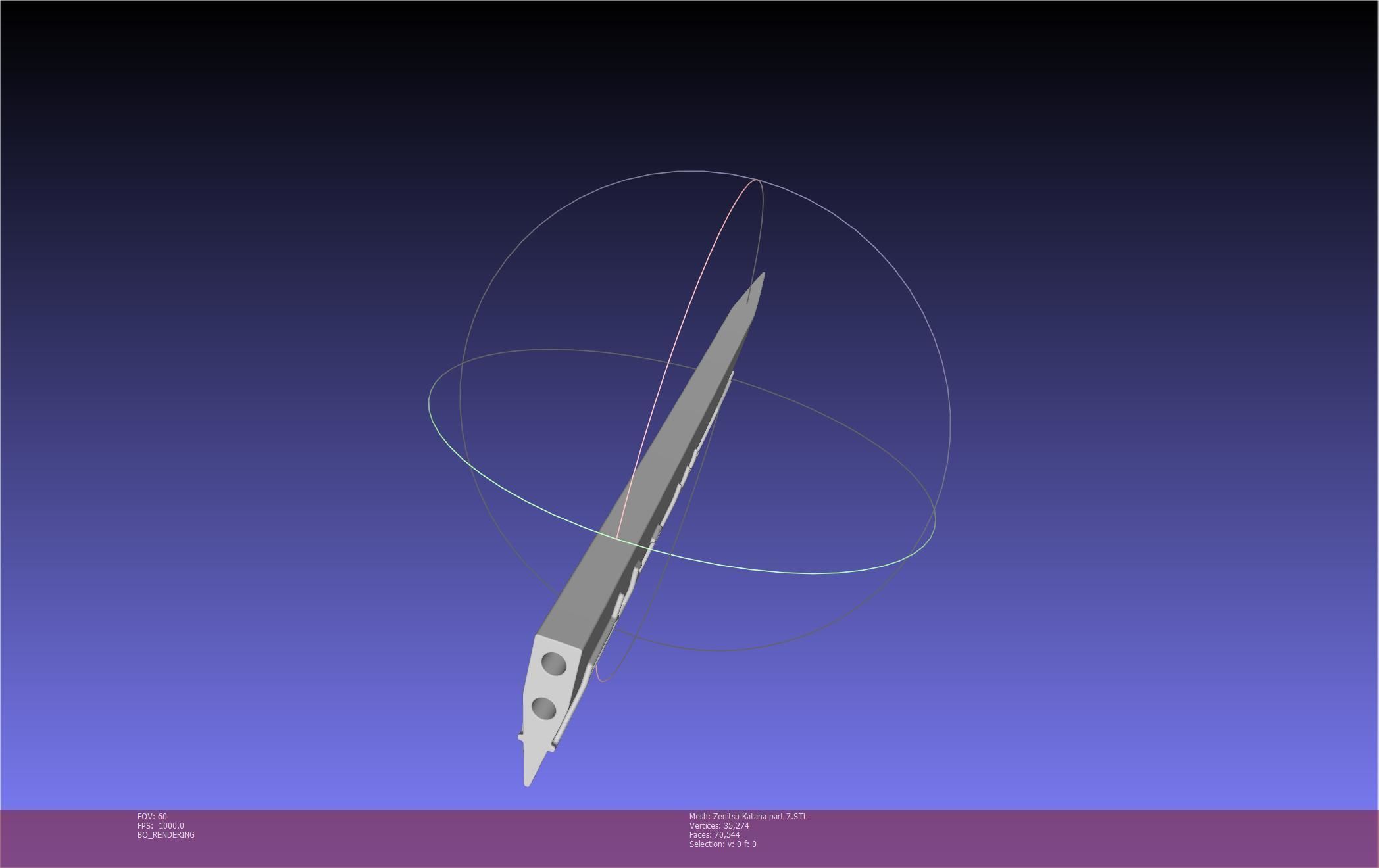 Demon Slayer Zenitsu Katana Printable Model 3D print model_131