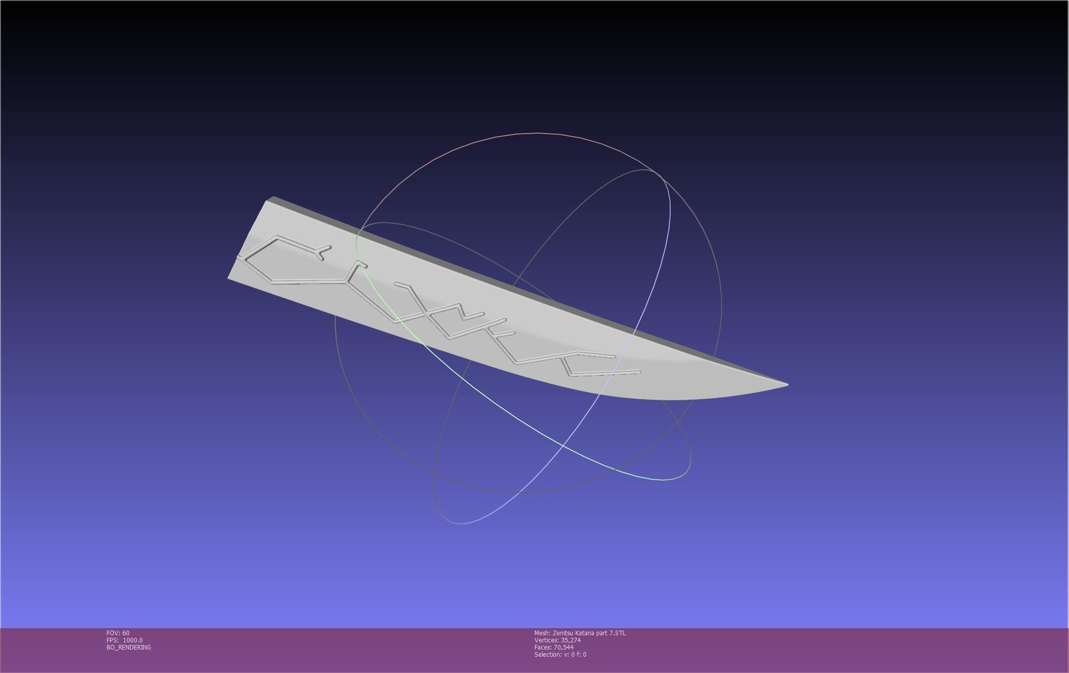 Demon Slayer Zenitsu Katana Printable Model 3D print model_139