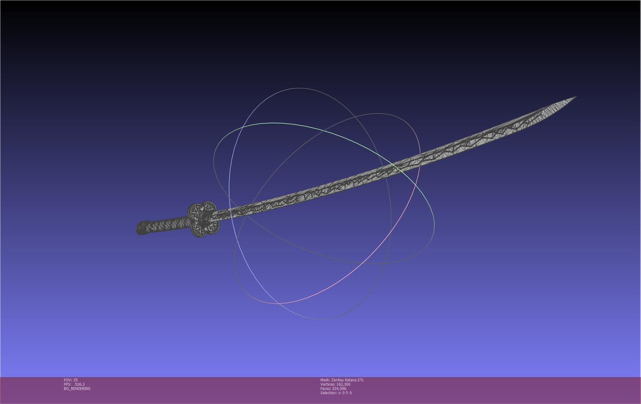 Demon Slayer Zenitsu Katana Printable Model 3D print model_42