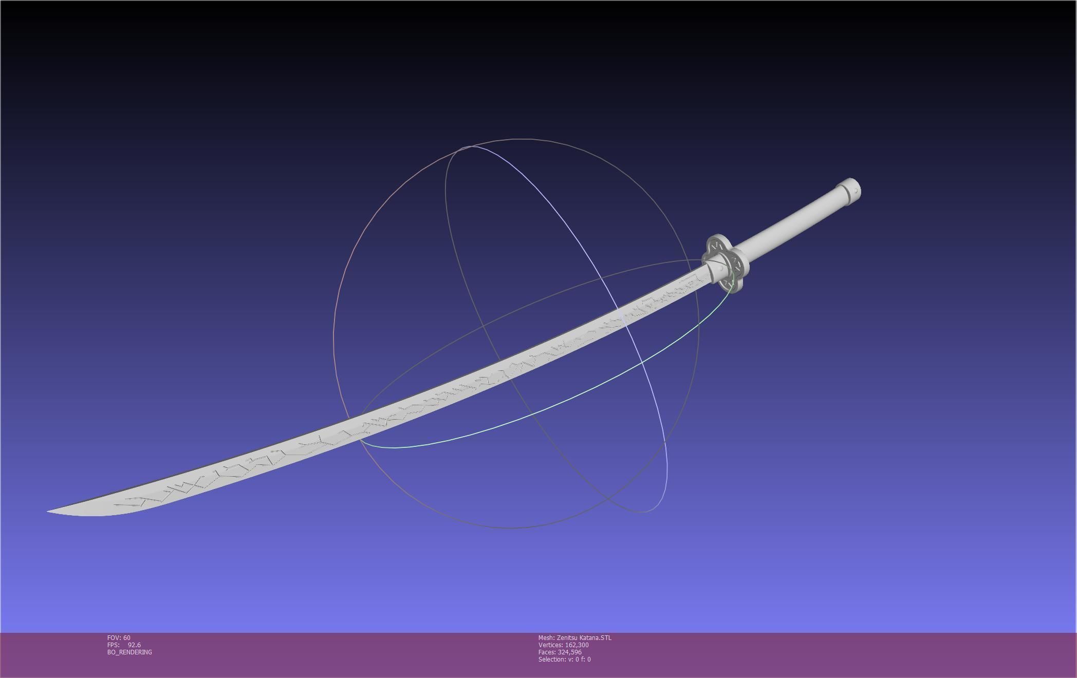 Demon Slayer Zenitsu Katana Printable Model 3D print model_15