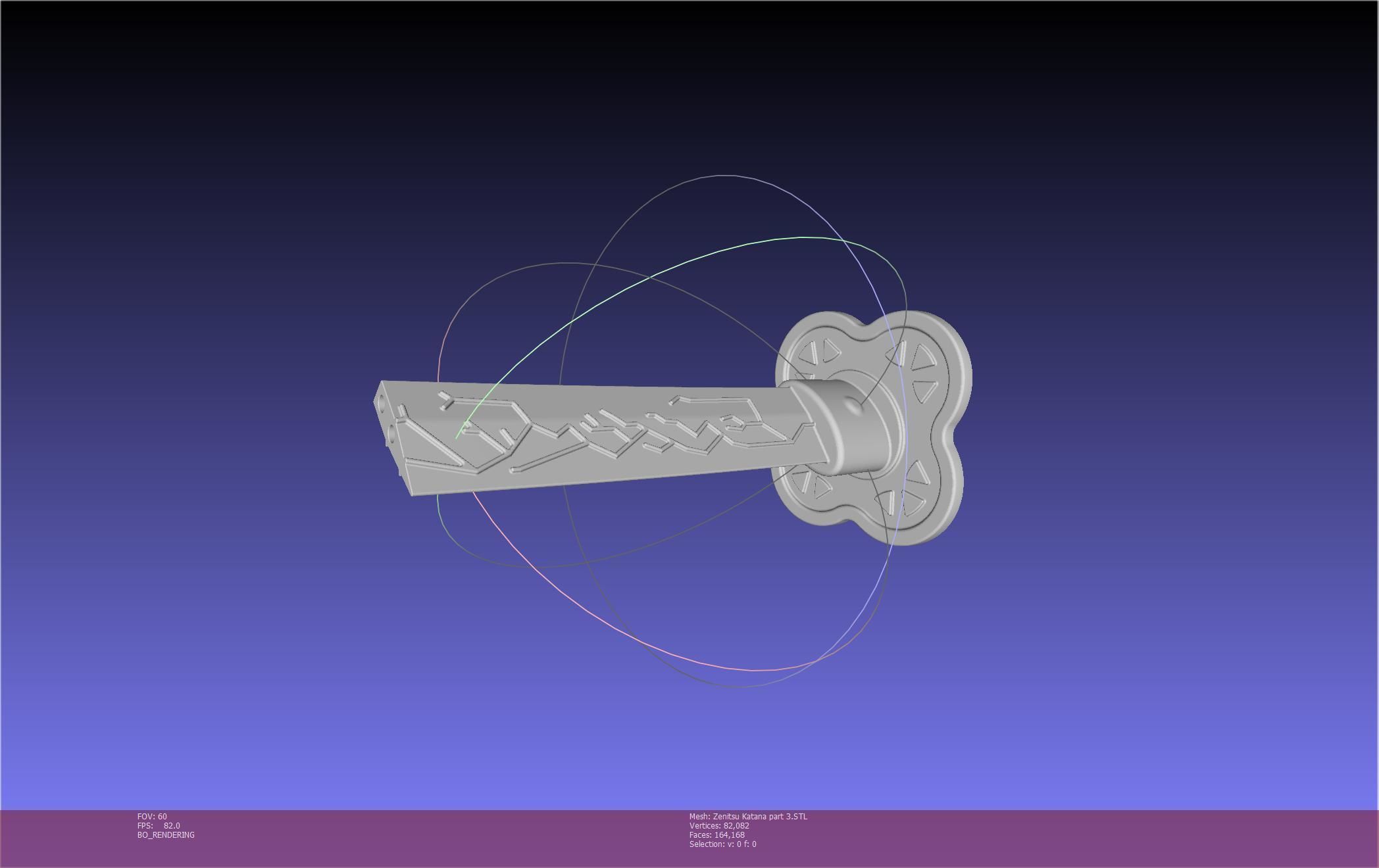 Demon Slayer Zenitsu Katana Printable Model 3D print model_91