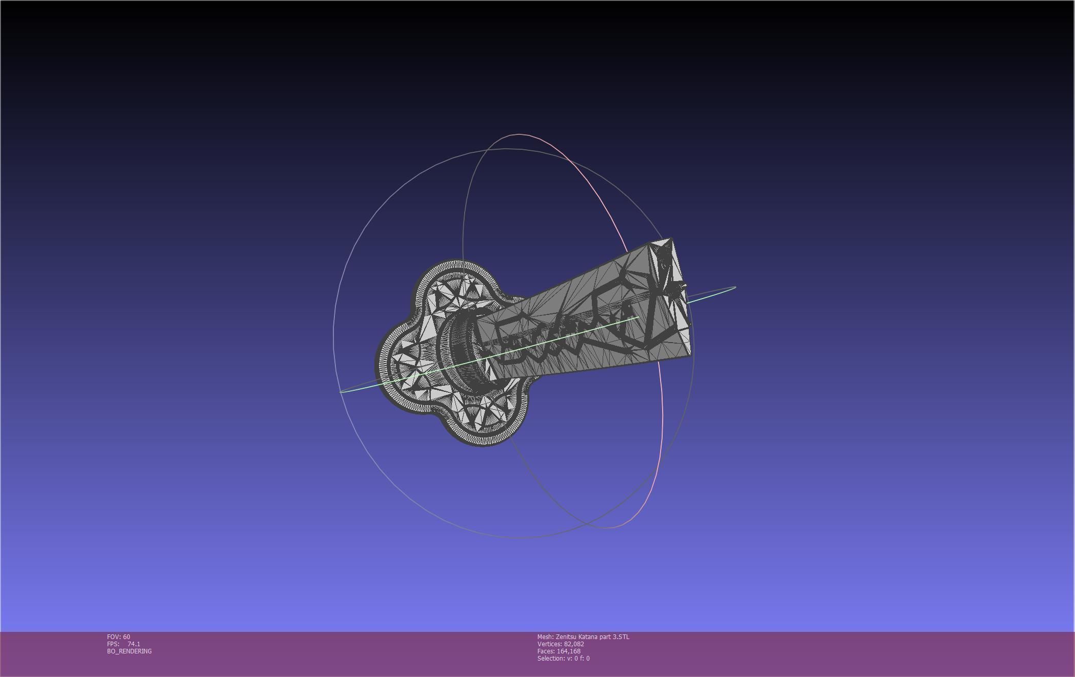 Demon Slayer Zenitsu Katana Printable Model 3D print model_96