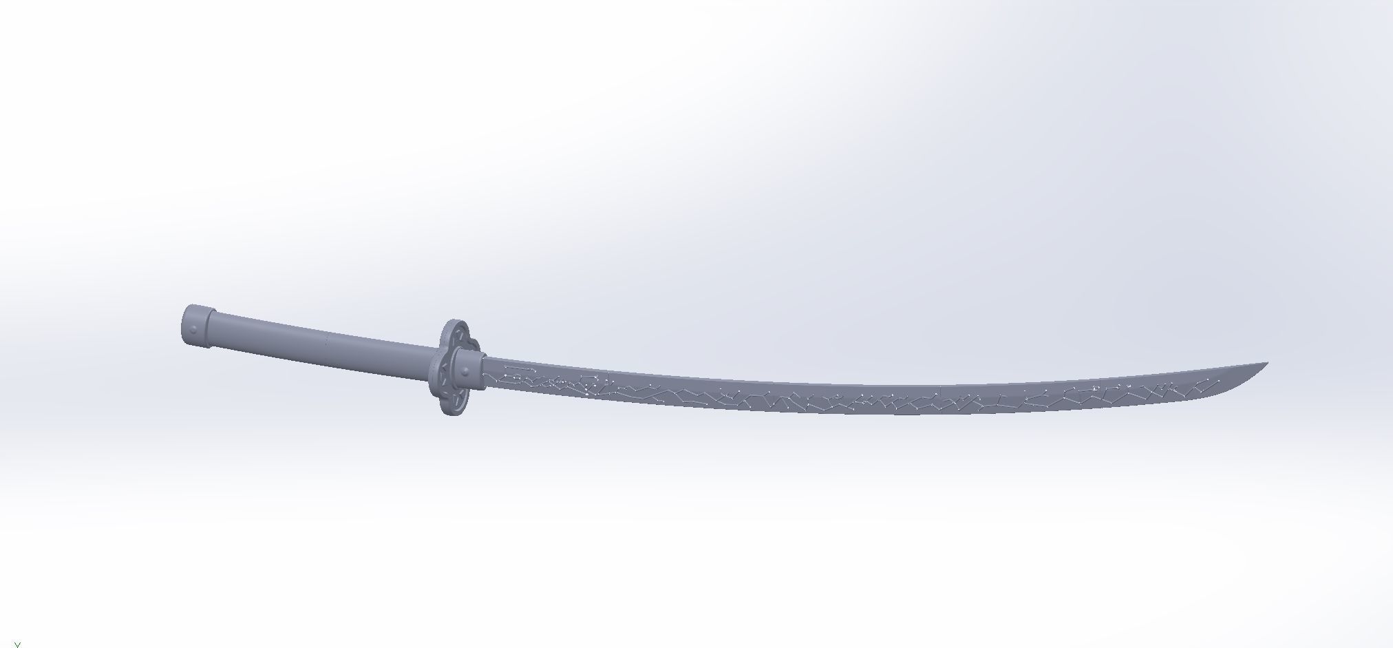 Demon Slayer Zenitsu Katana Printable Model 3D print model_2