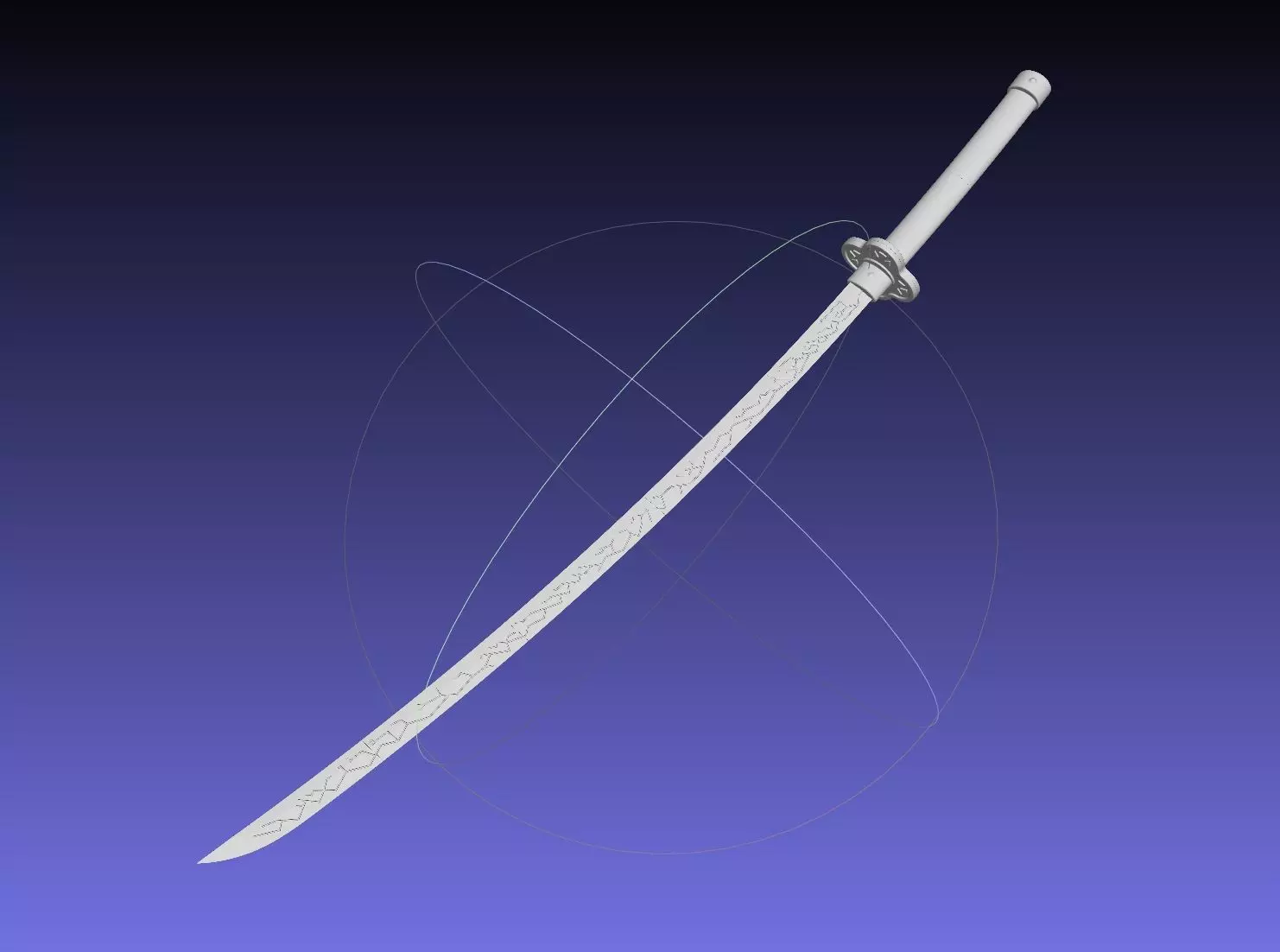 Demon Slayer Zenitsu Katana Printable Model 3D print model_0