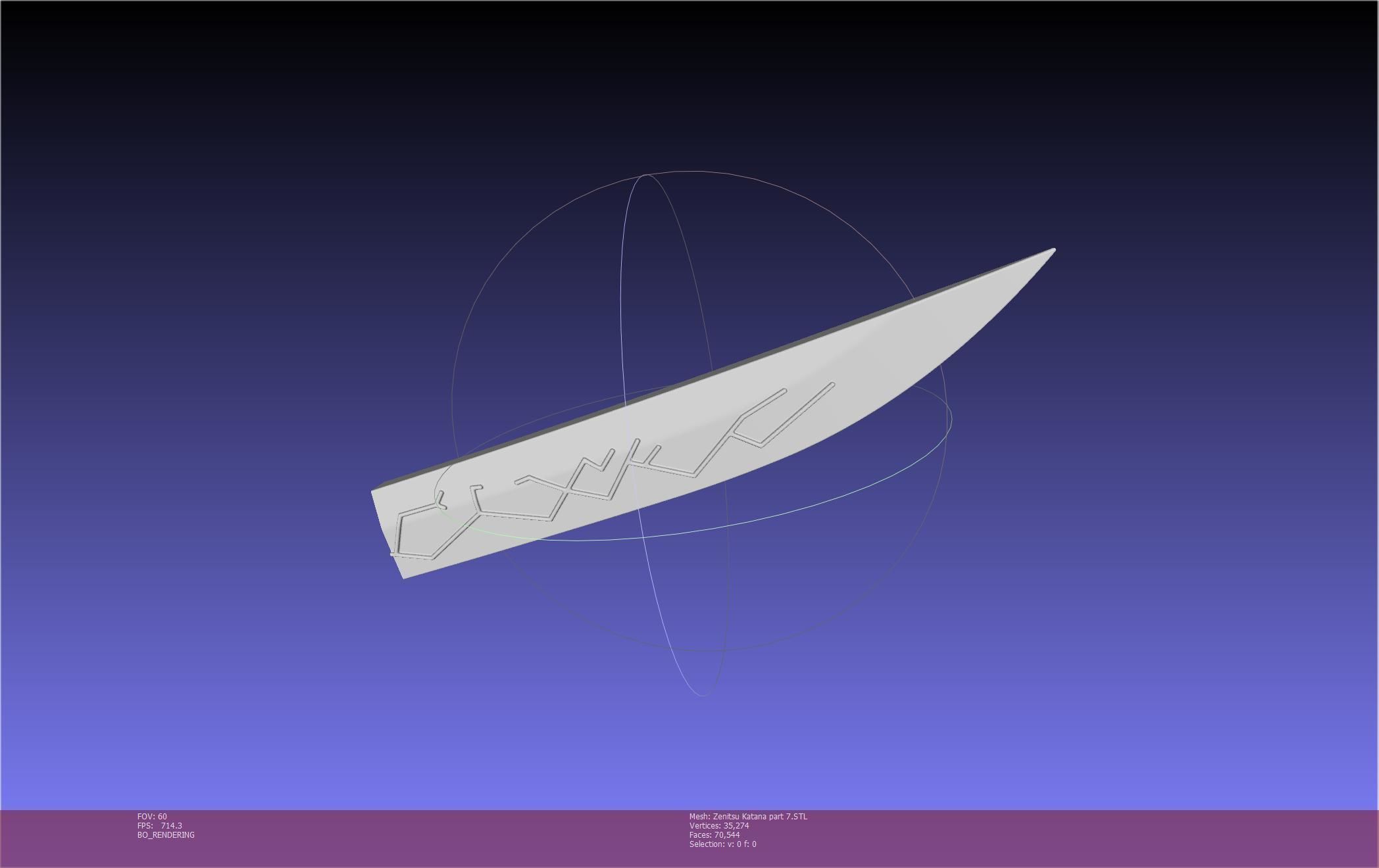 Demon Slayer Zenitsu Katana Printable Model 3D print model_130