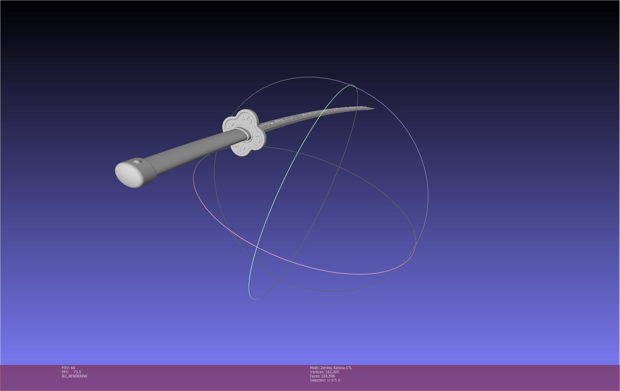 Demon Slayer Zenitsu Katana Printable Model 3D print model_30