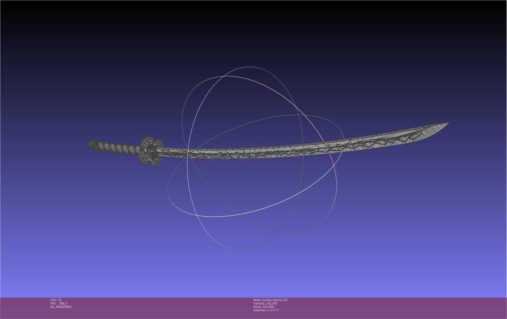 Demon Slayer Zenitsu Katana Printable Model 3D print model_40