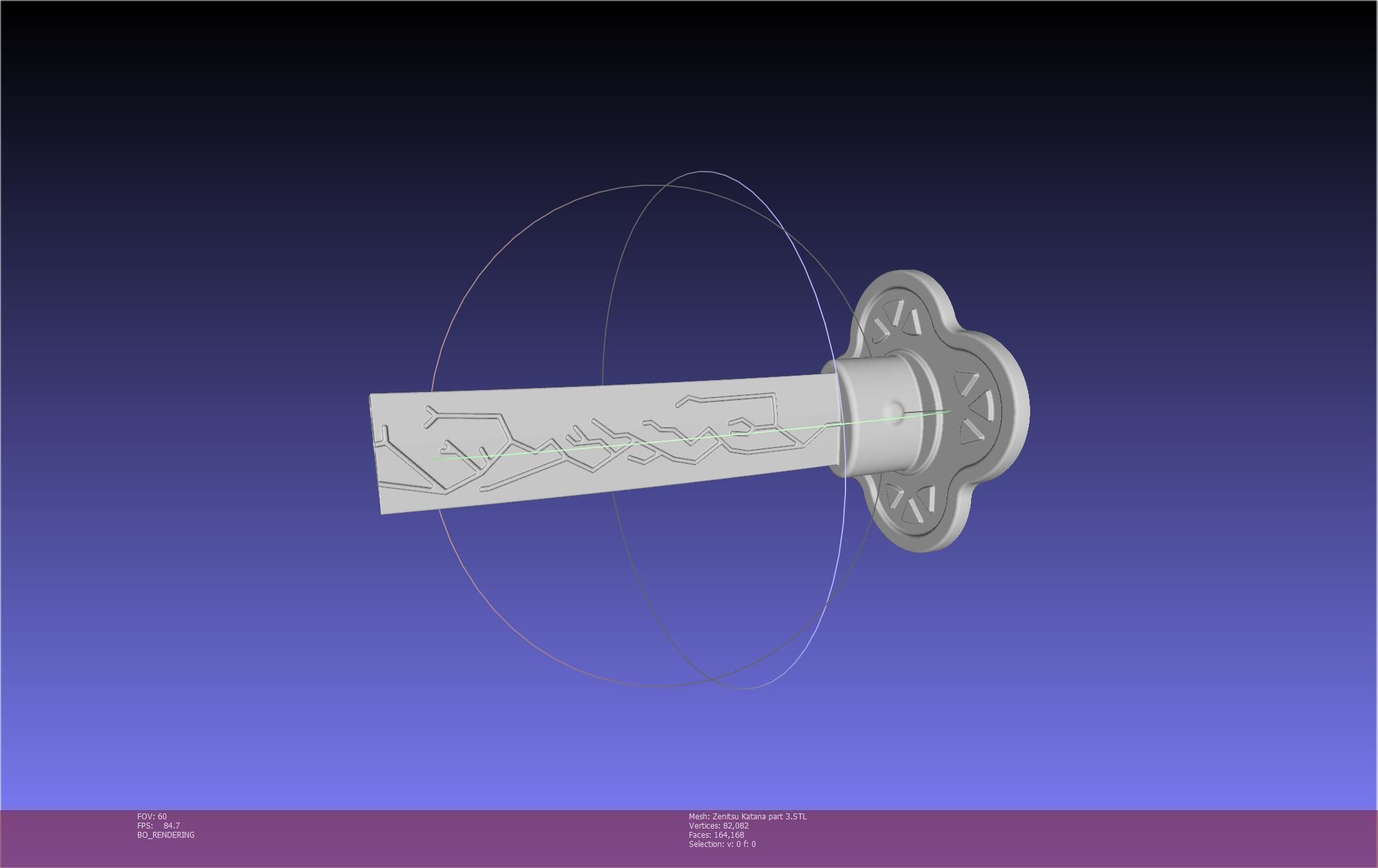 Demon Slayer Zenitsu Katana Printable Model 3D print model_89