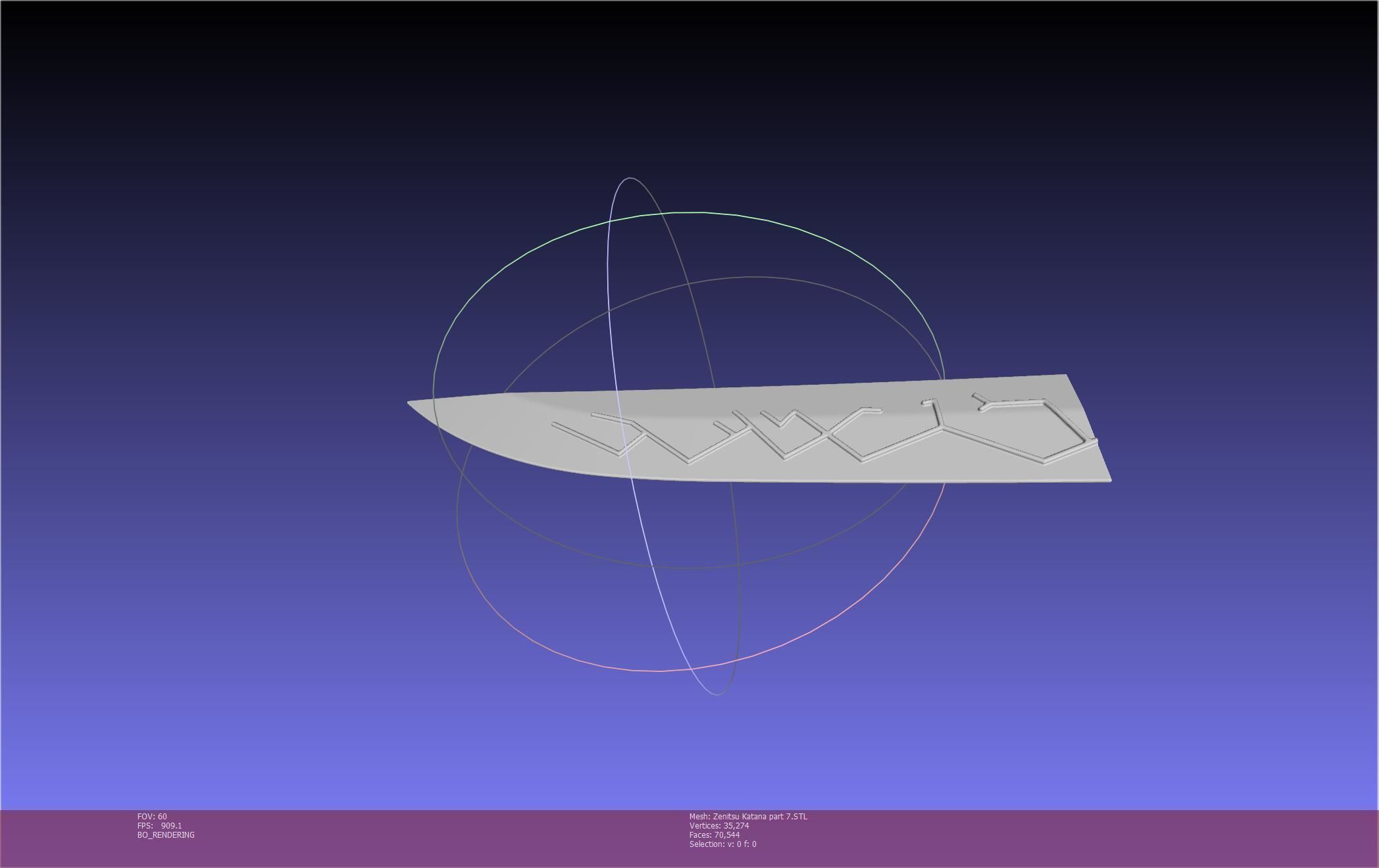 Demon Slayer Zenitsu Katana Printable Model 3D print model_133