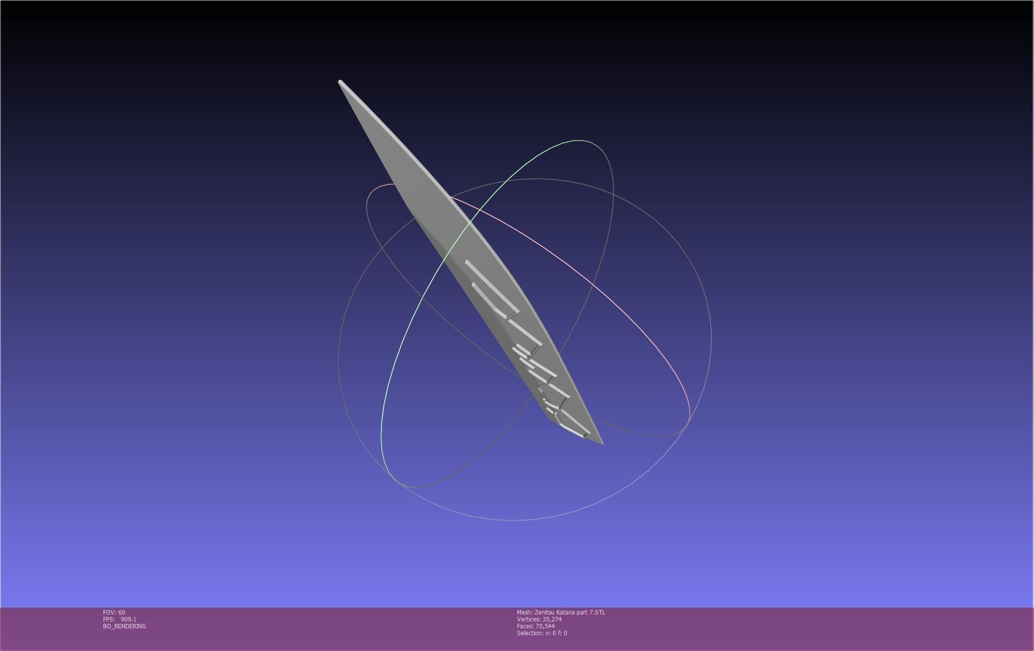 Demon Slayer Zenitsu Katana Printable Model 3D print model_135