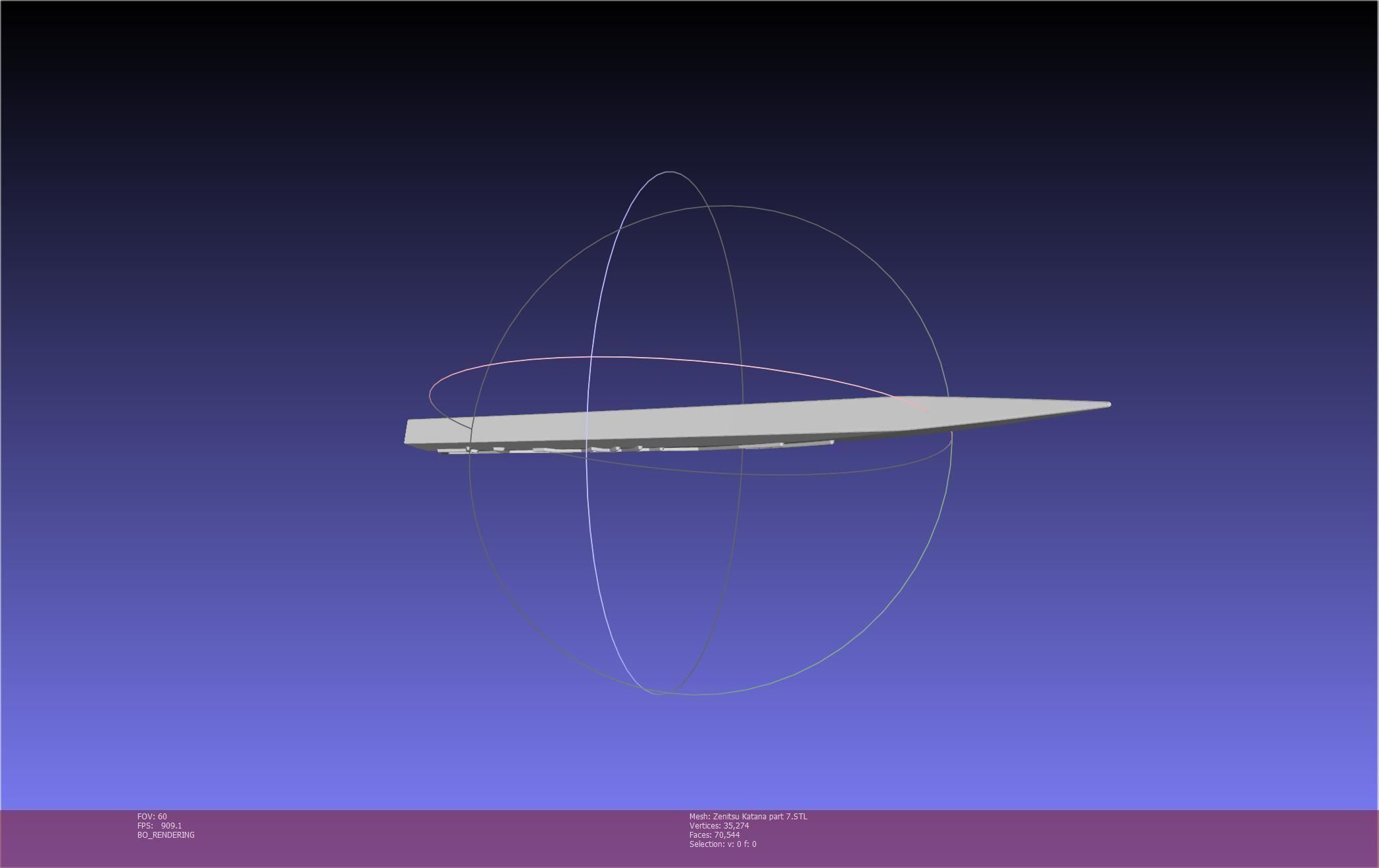 Demon Slayer Zenitsu Katana Printable Model 3D print model_138