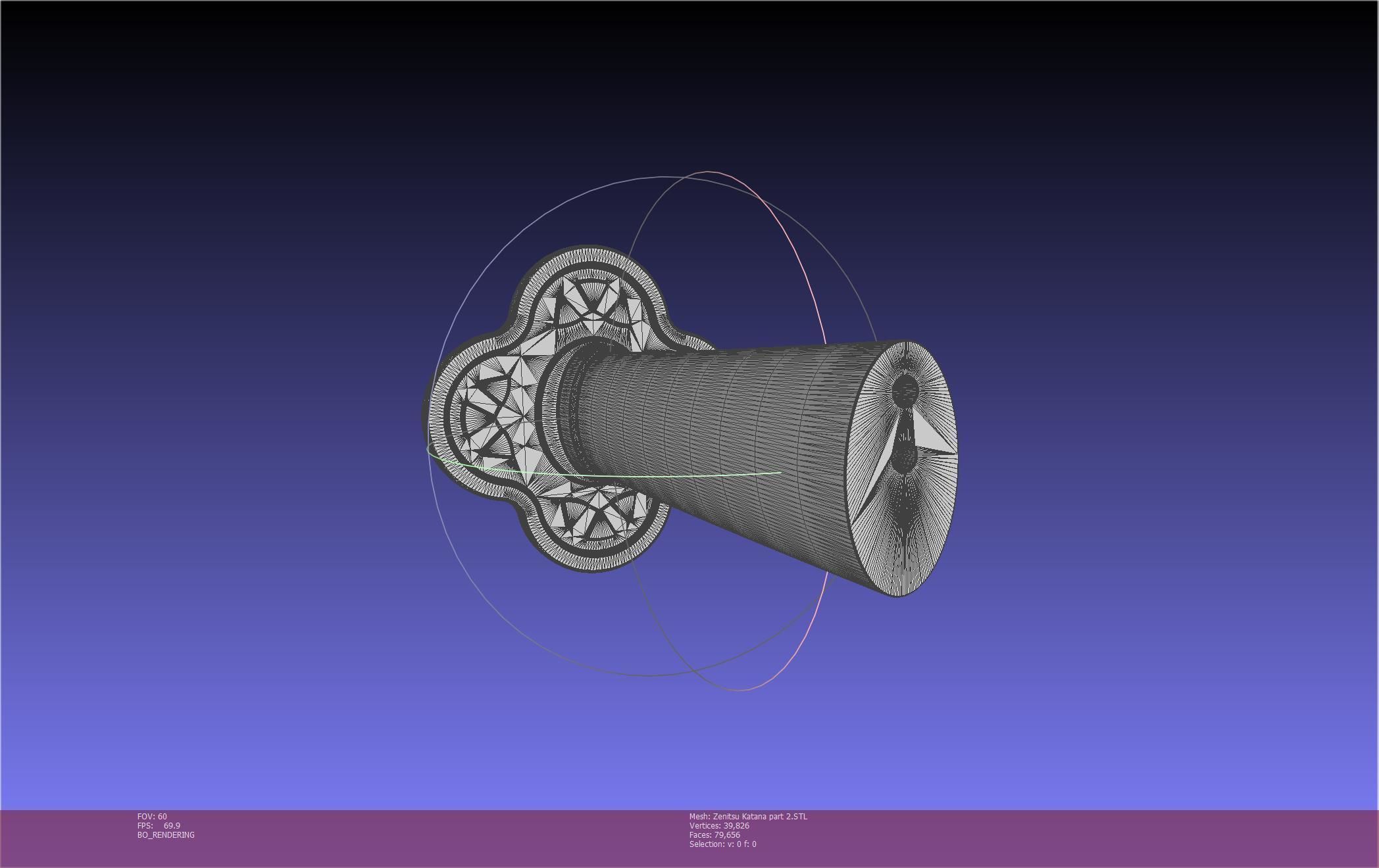 Demon Slayer Zenitsu Katana Printable Model 3D print model_65