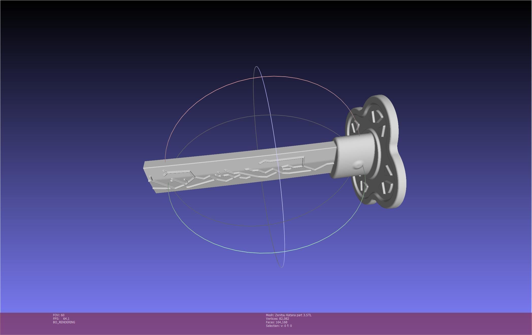 Demon Slayer Zenitsu Katana Printable Model 3D print model_105