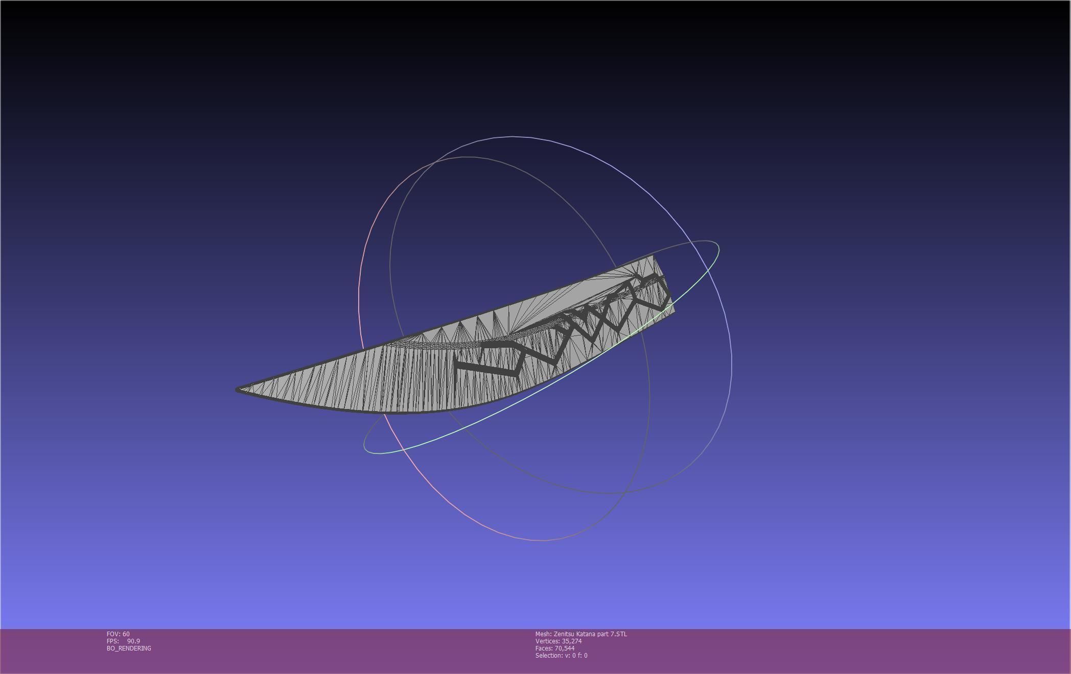 Demon Slayer Zenitsu Katana Printable Model 3D print model_127
