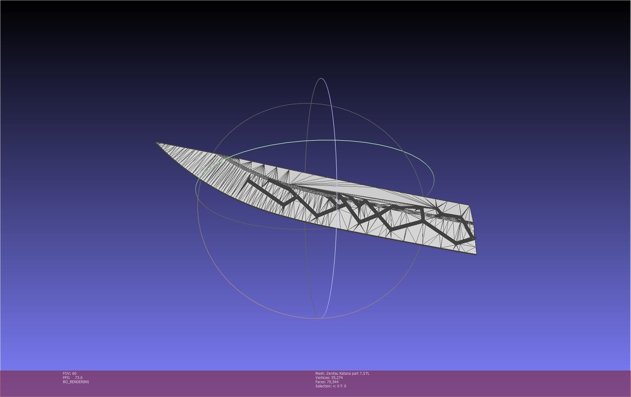 Demon Slayer Zenitsu Katana Printable Model 3D print model_125