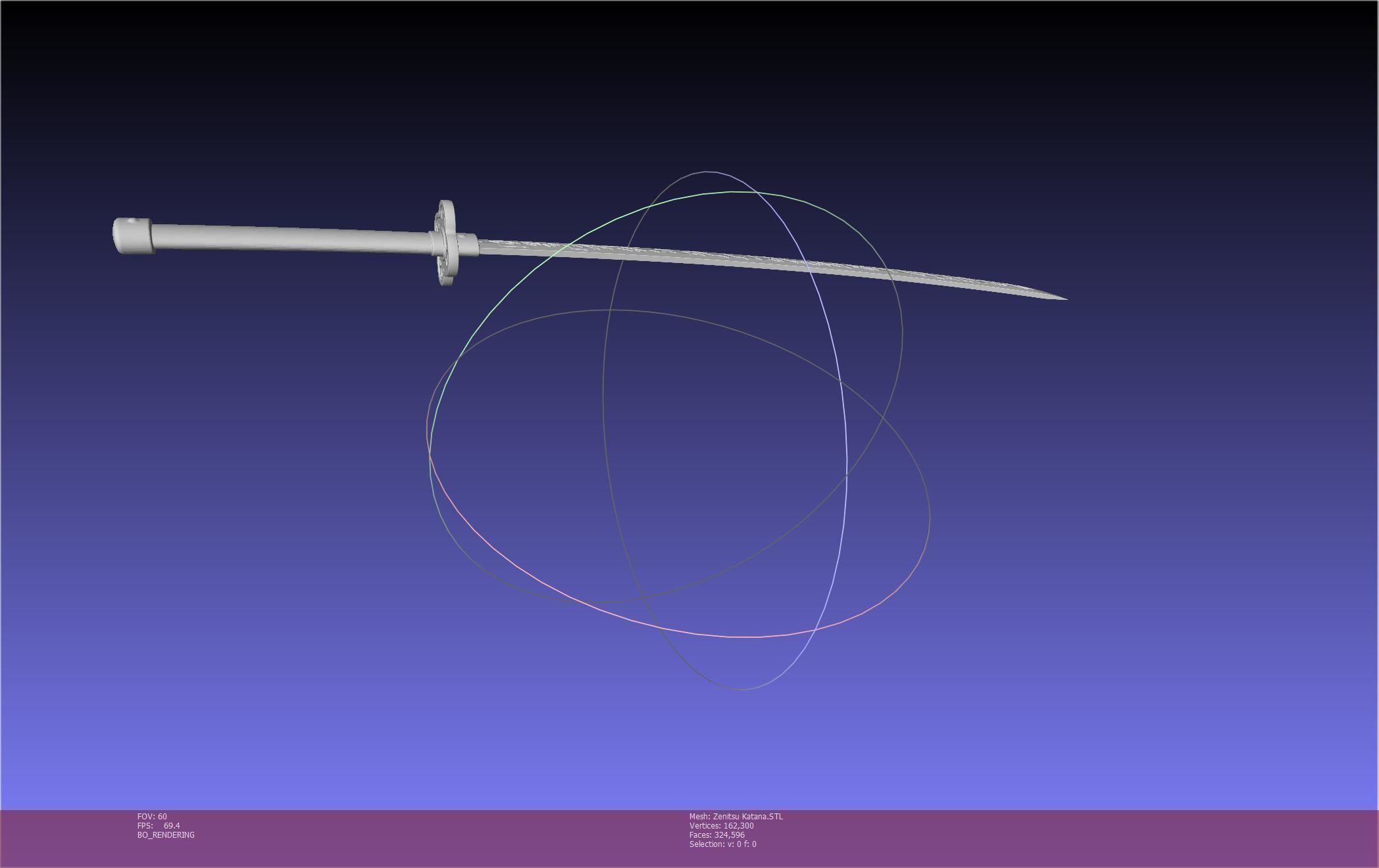 Demon Slayer Zenitsu Katana Printable Model 3D print model_24