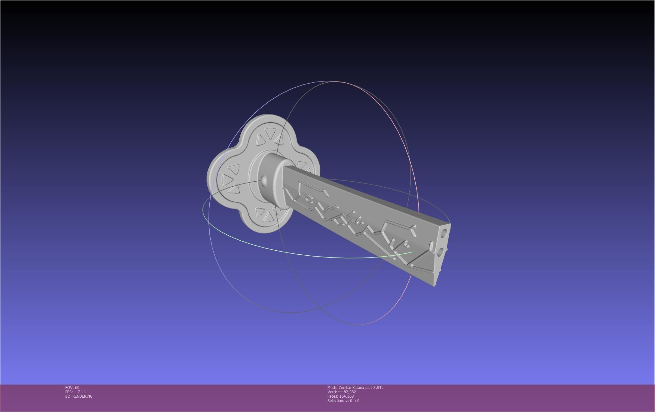 Demon Slayer Zenitsu Katana Printable Model 3D print model_80