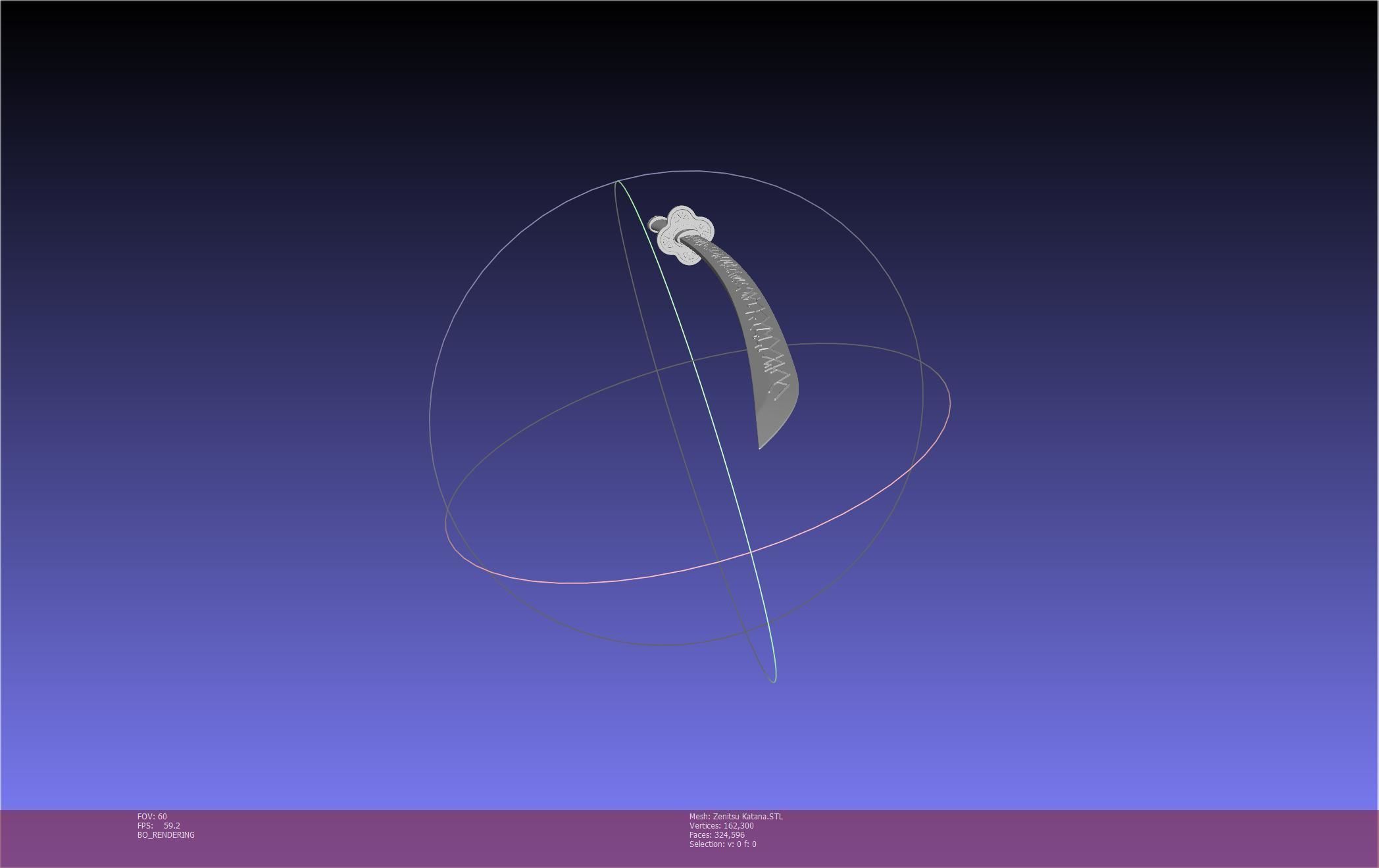 Demon Slayer Zenitsu Katana Printable Model 3D print model_32