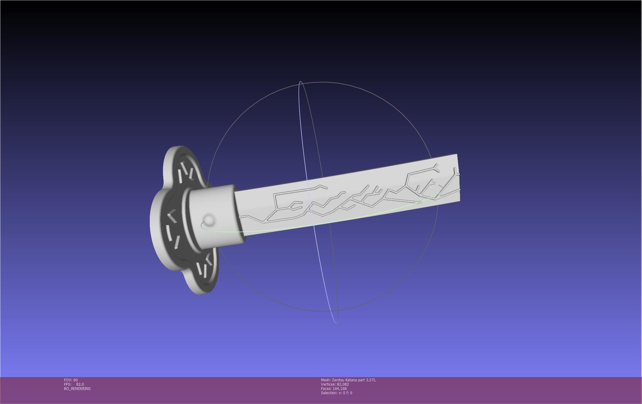 Demon Slayer Zenitsu Katana Printable Model 3D print model_92