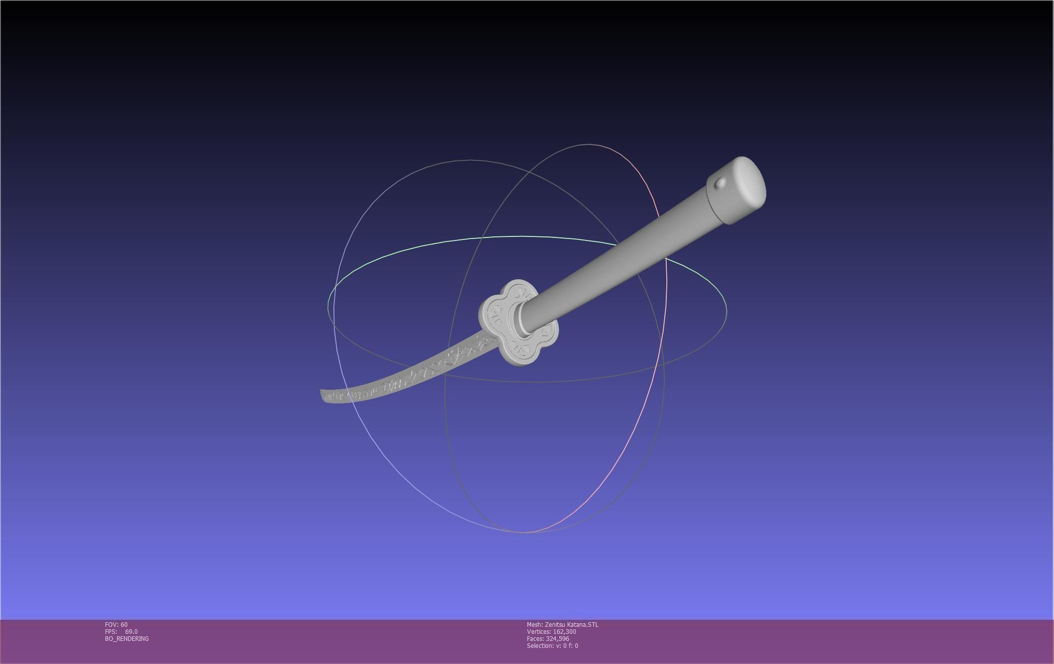 Demon Slayer Zenitsu Katana Printable Model 3D print model_4