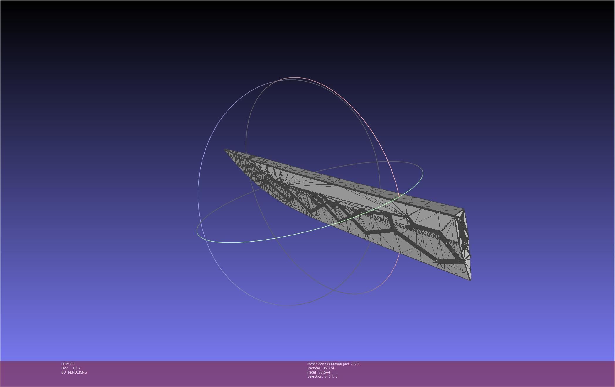 Demon Slayer Zenitsu Katana Printable Model 3D print model_124