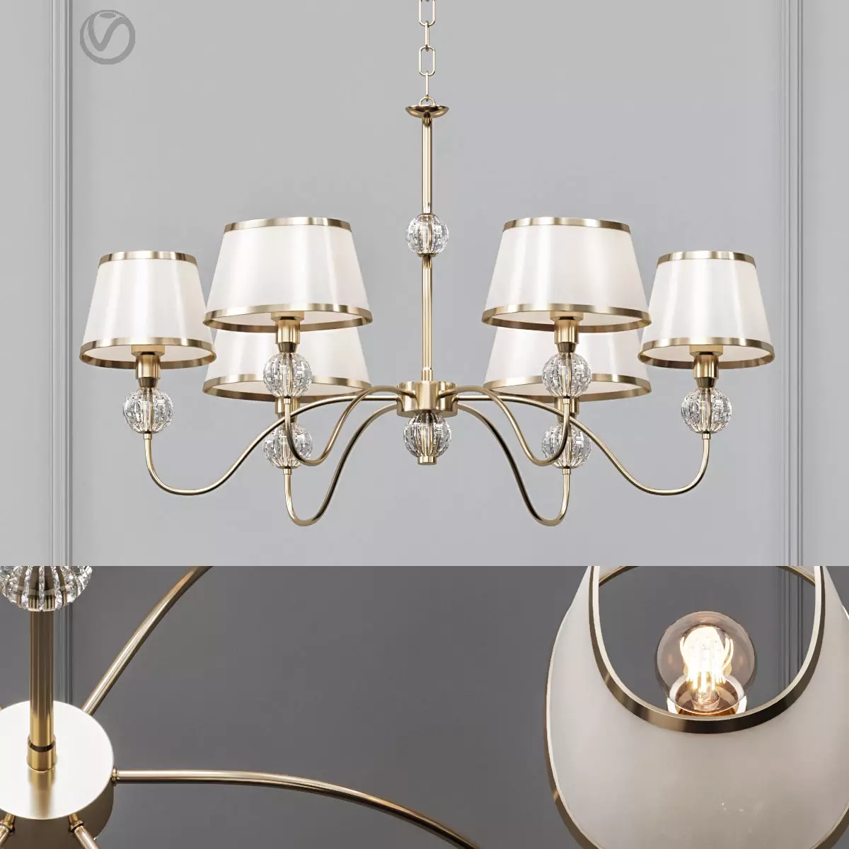 Arte chandelier 3D model_0