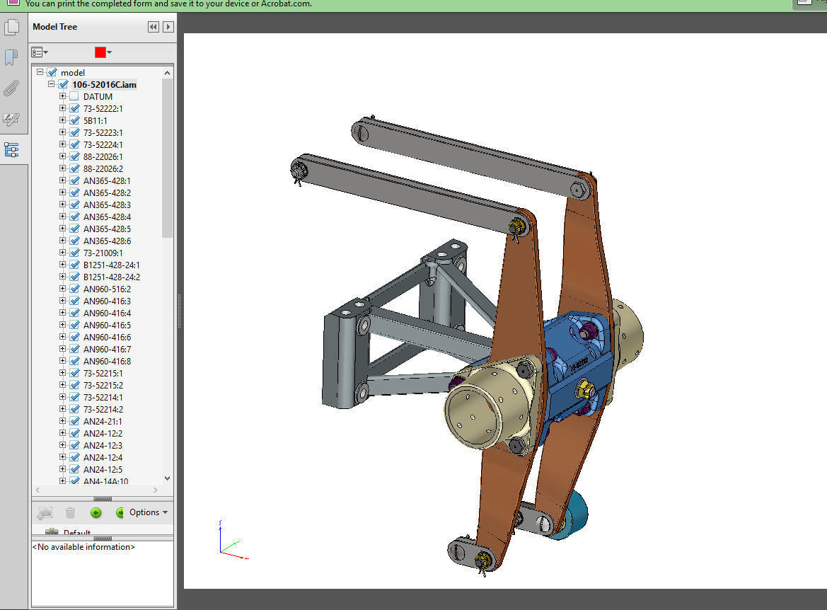 P-51D Mustang Elevator Horn Assembly Fus Sta 305-996 3D print model_4