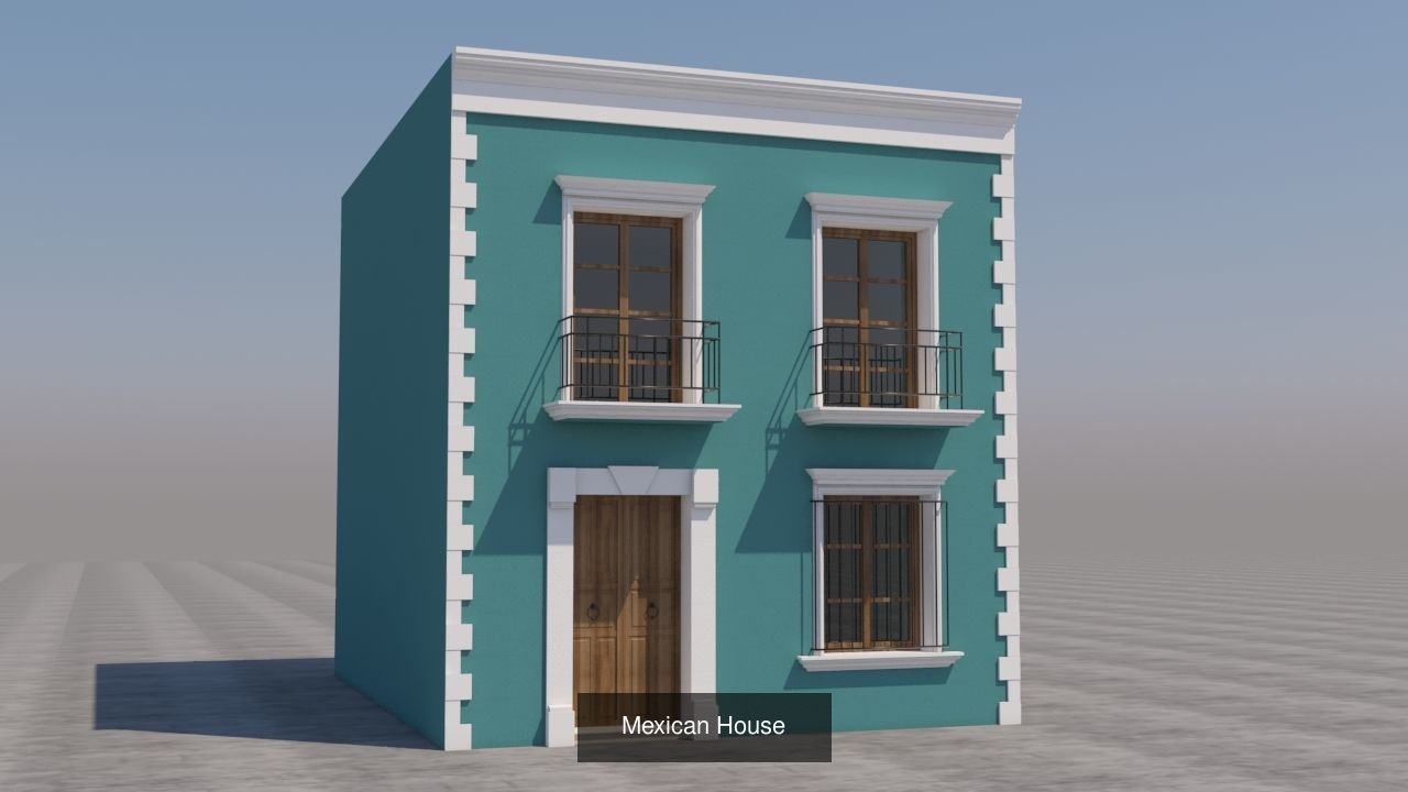 Mexican Houses 3D Model Collection_1