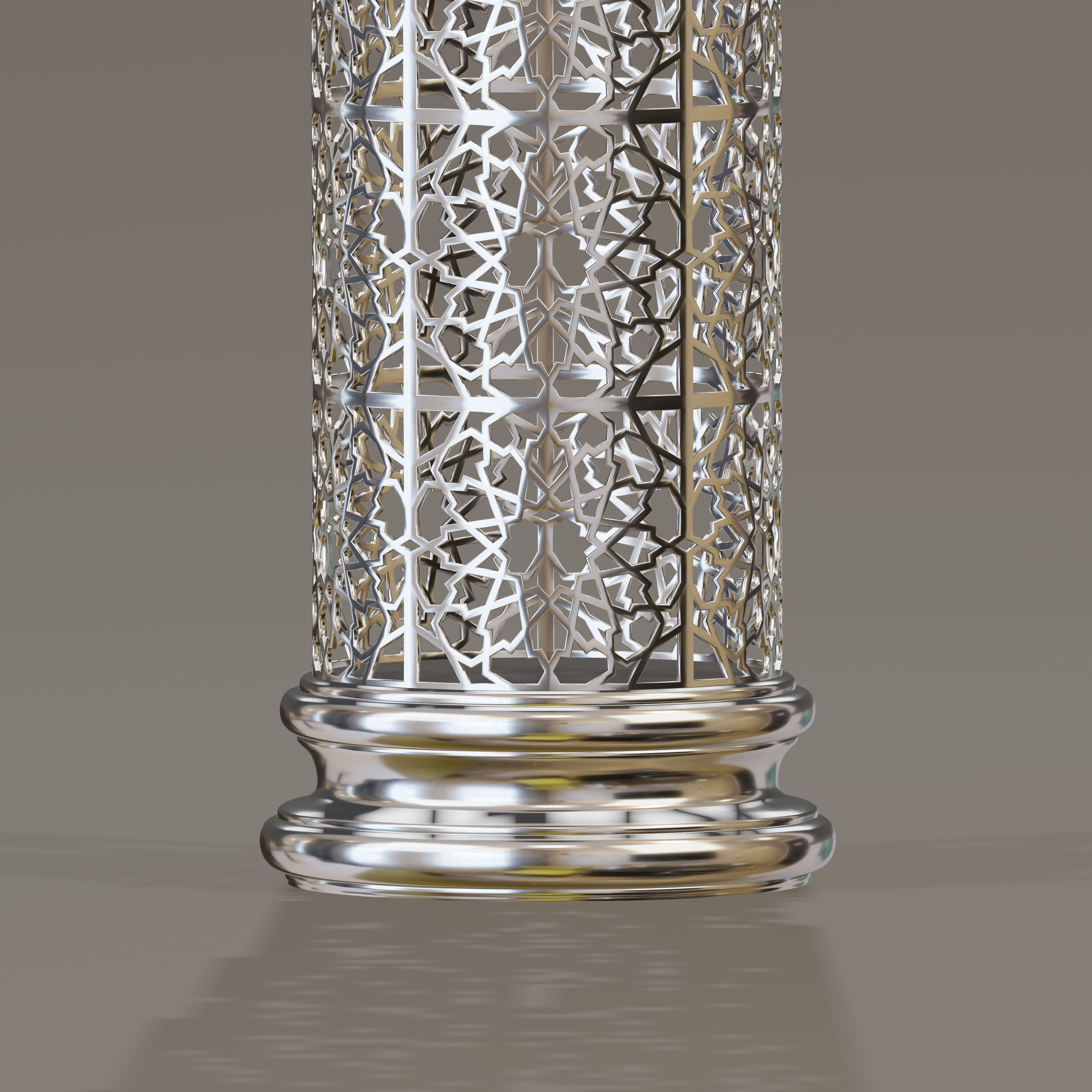 Ornate perforated column Low-poly 3D model_2