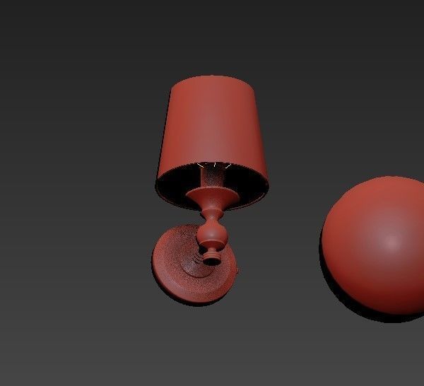 Lugarno lamp and ball 3D model_4