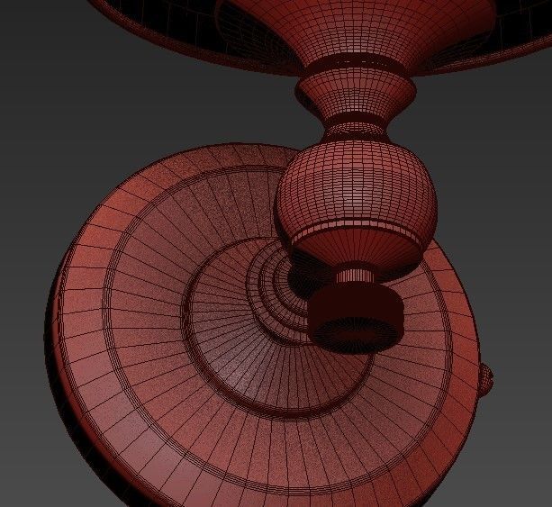 Lugarno lamp and ball 3D model_2