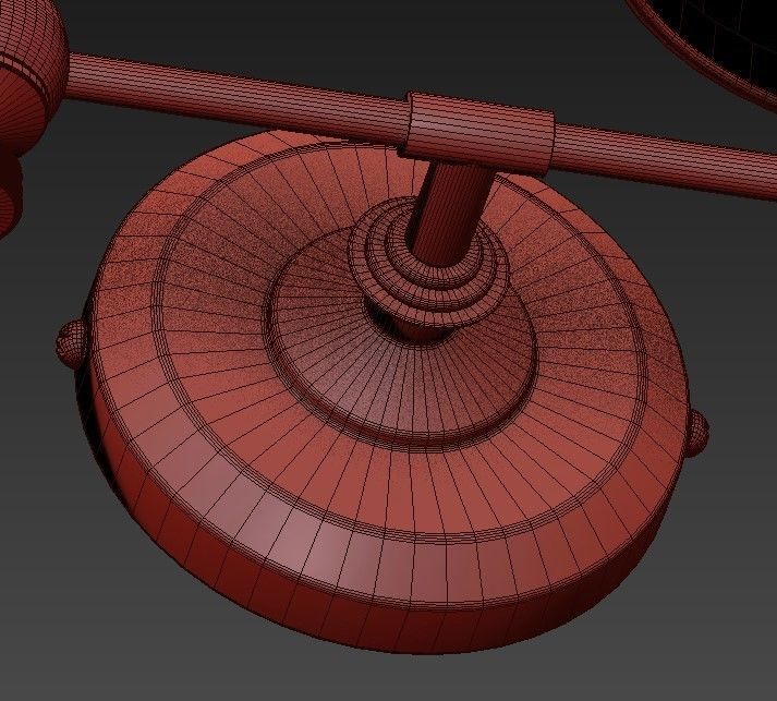 Double sconce lamp 3D model_4