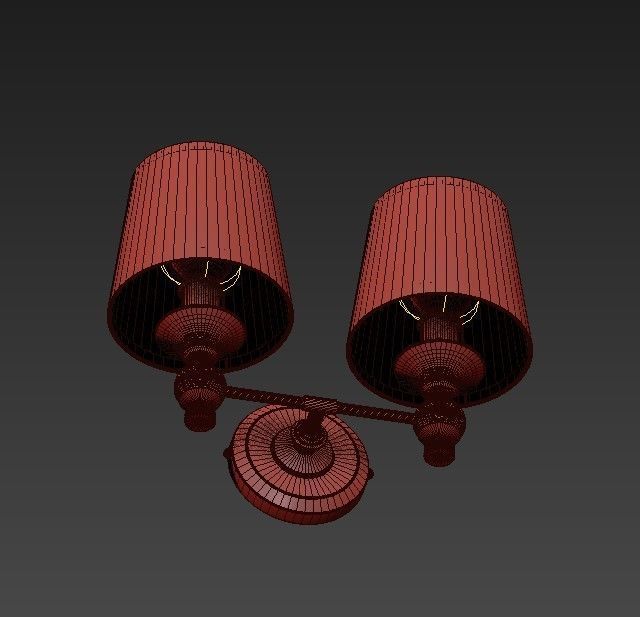 Double sconce lamp 3D model_3