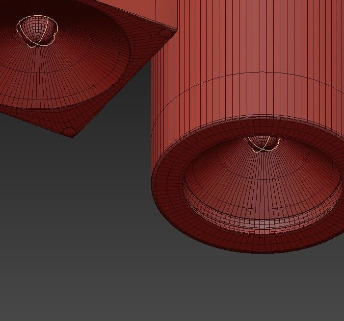 Ceiling three outdoor wall lights 3D model_4