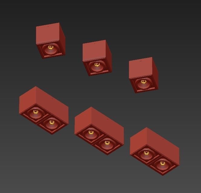 CENTRSVET ceiling light with two lights in middle 3D model_2