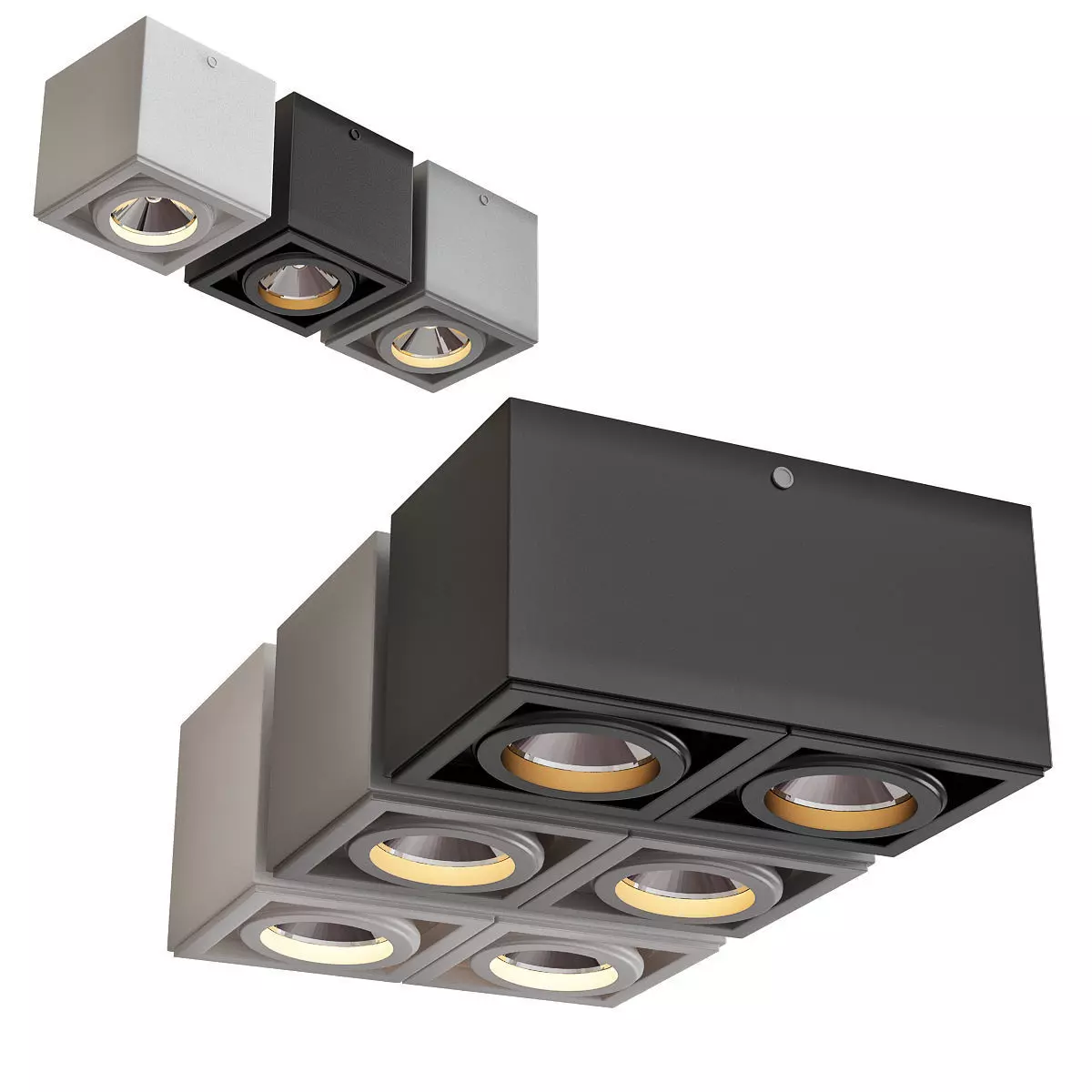 CENTRSVET ceiling light with two lights in middle 3D model_0