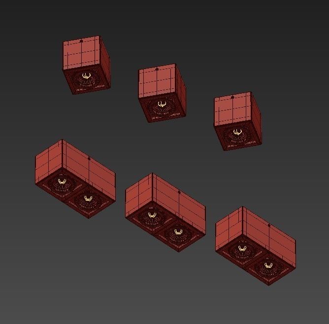 CENTRSVET ceiling light with two lights in middle 3D model_3