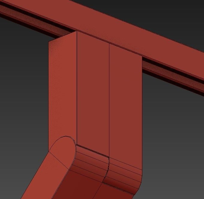 RECTANGULAR wooden shelf with two sticks Free 3D model_2